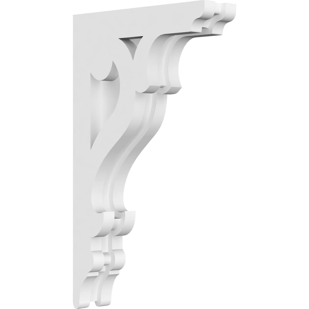 Ekena Millwork CORP01X07X12BR 1.875-in x 7-in x 12-in Brontes Unfinished White PVC Paintable Corbel