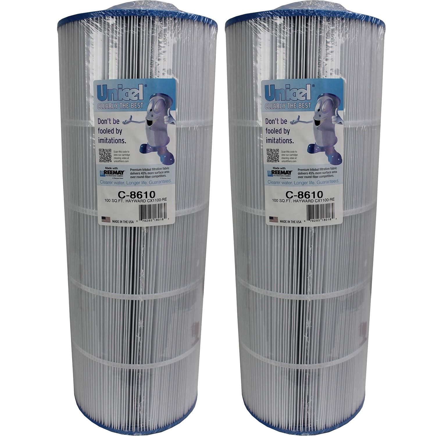 Unicel 58629 2 x C8610 Cartridge Pool Filter