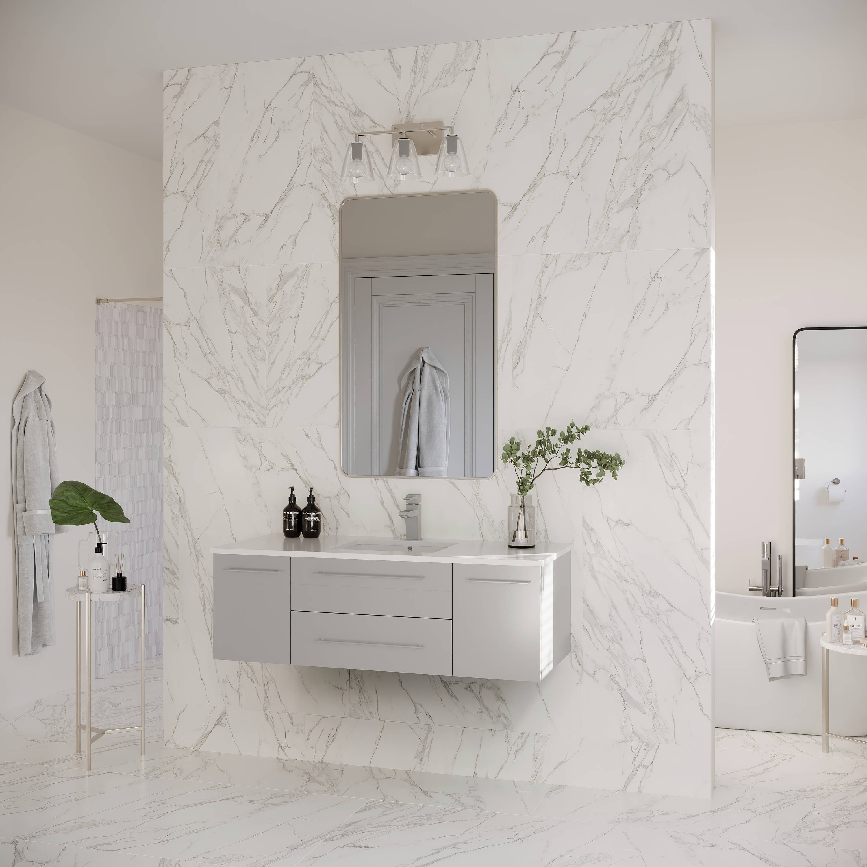 Fresca FCB6148GR-UNS-CWH-U Bath-Vanity-Combo - View #4