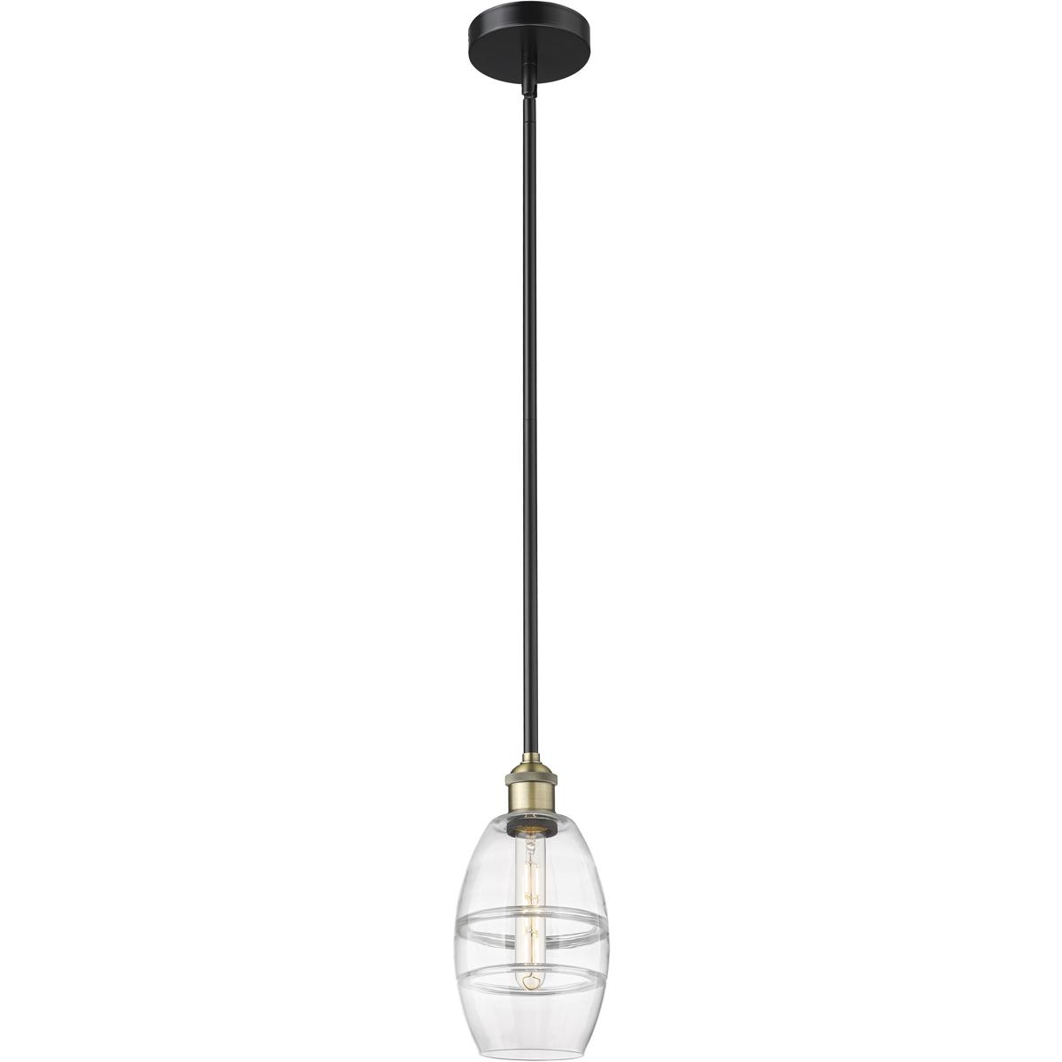 Innovations Lighting -  616-1S-BAB-G557-6CL Edison Vaz Mini Pendant Black Antique Brass