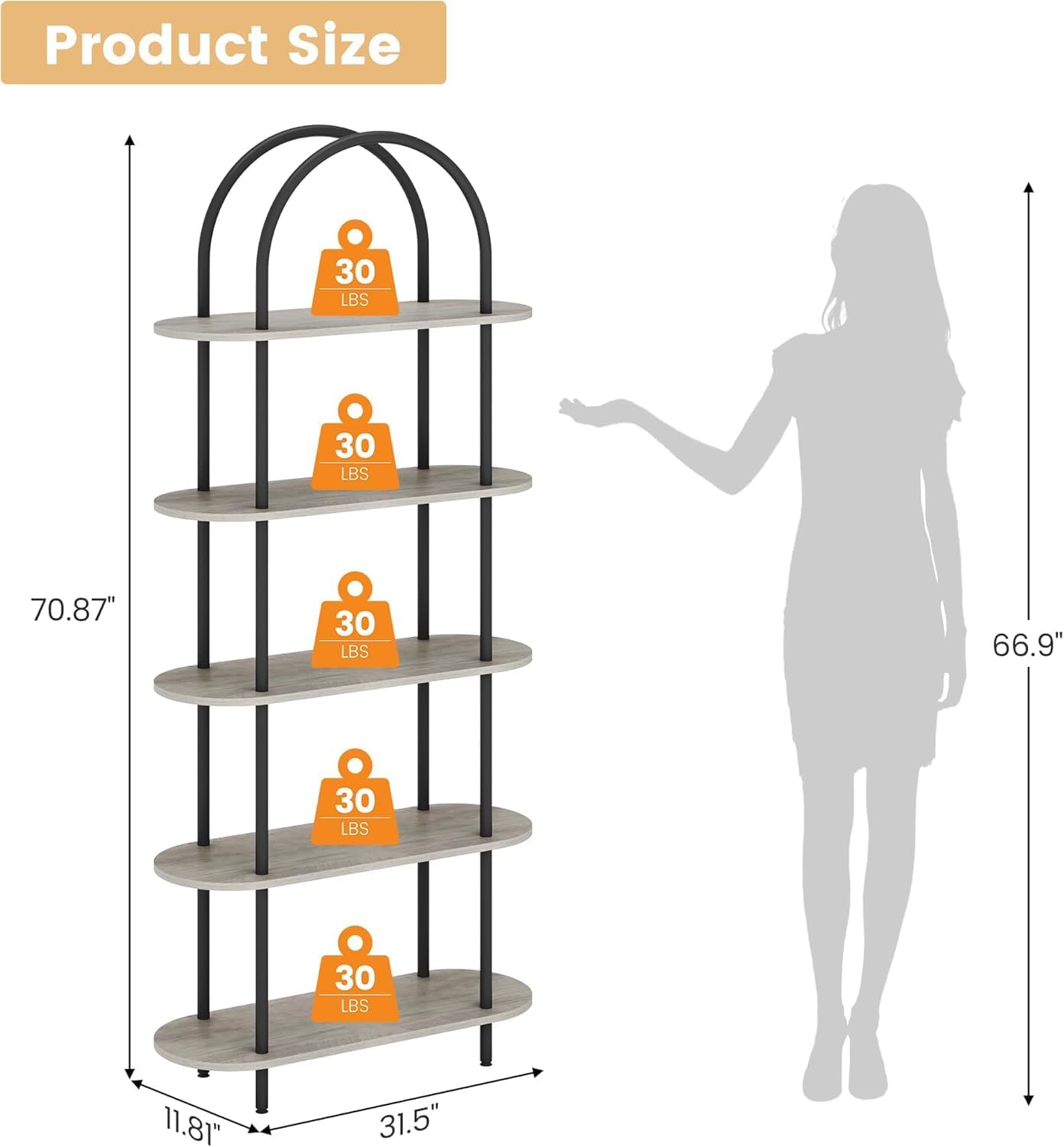 Qeetex YJCJ-PHO-33Y3TFNX bookcases - View #3