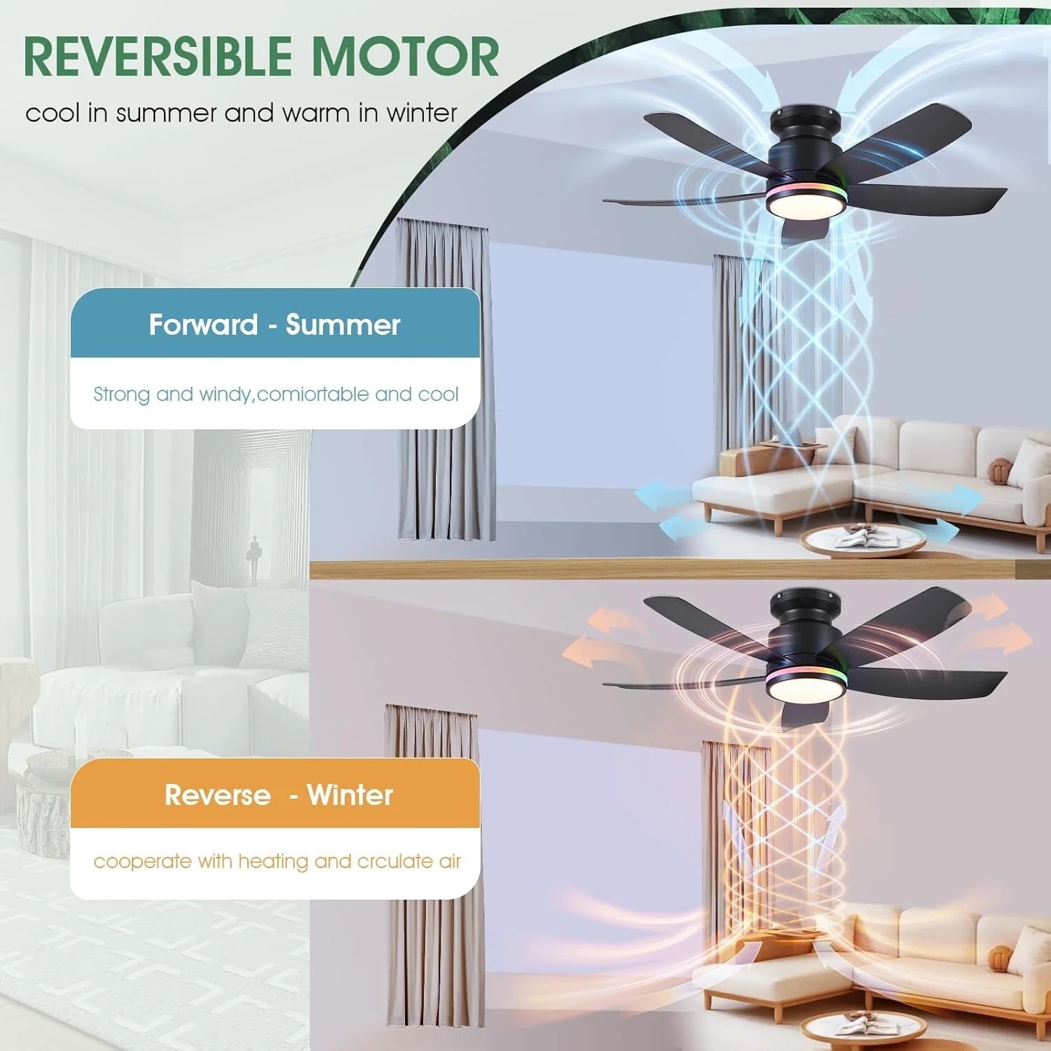 Kviflon LS8233-41BKRGB Ceiling-Fans - View #7