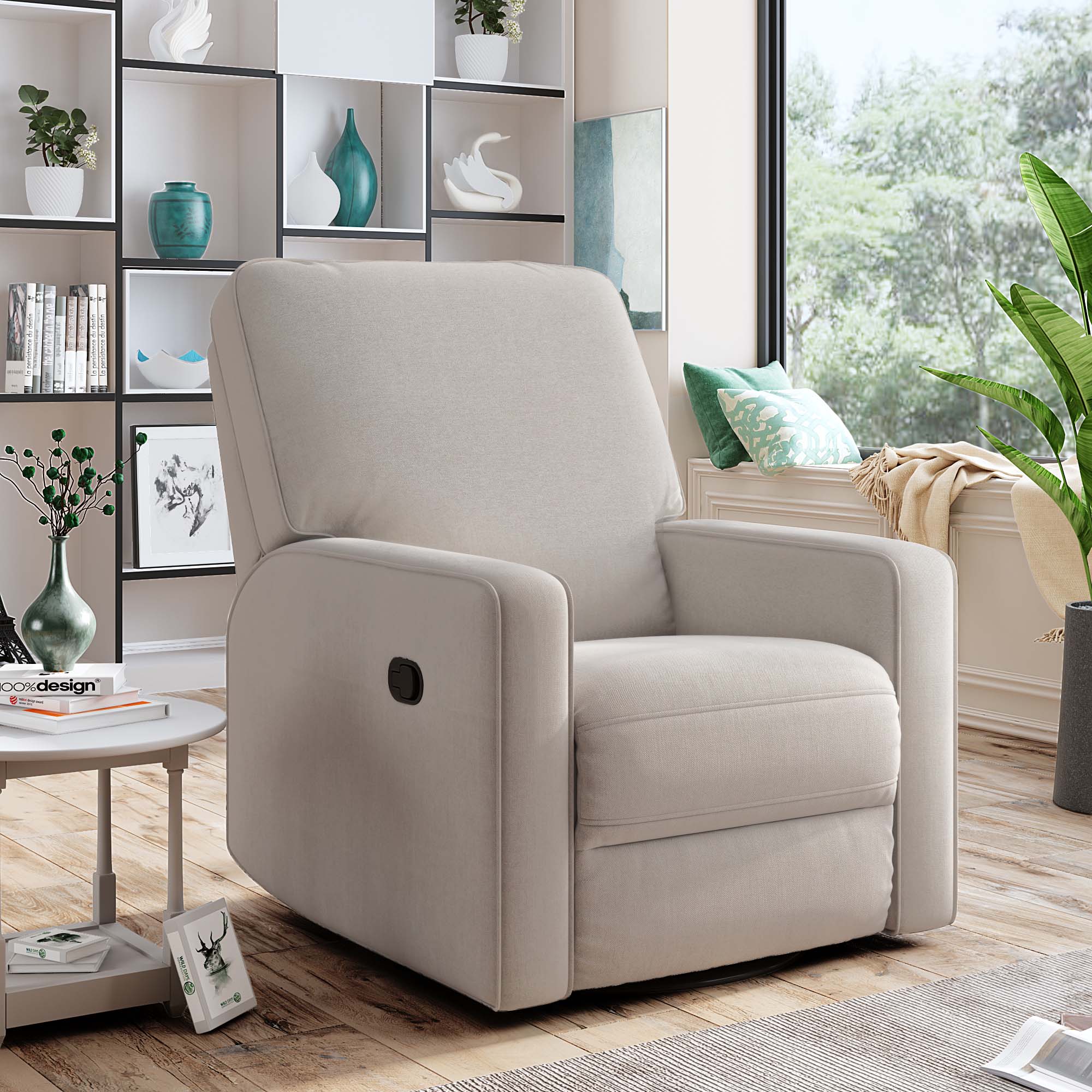 CASAINC OR-PP192721AAJ Recliner Brown Upholstered Powered Reclining Recliner with Lift Assistance