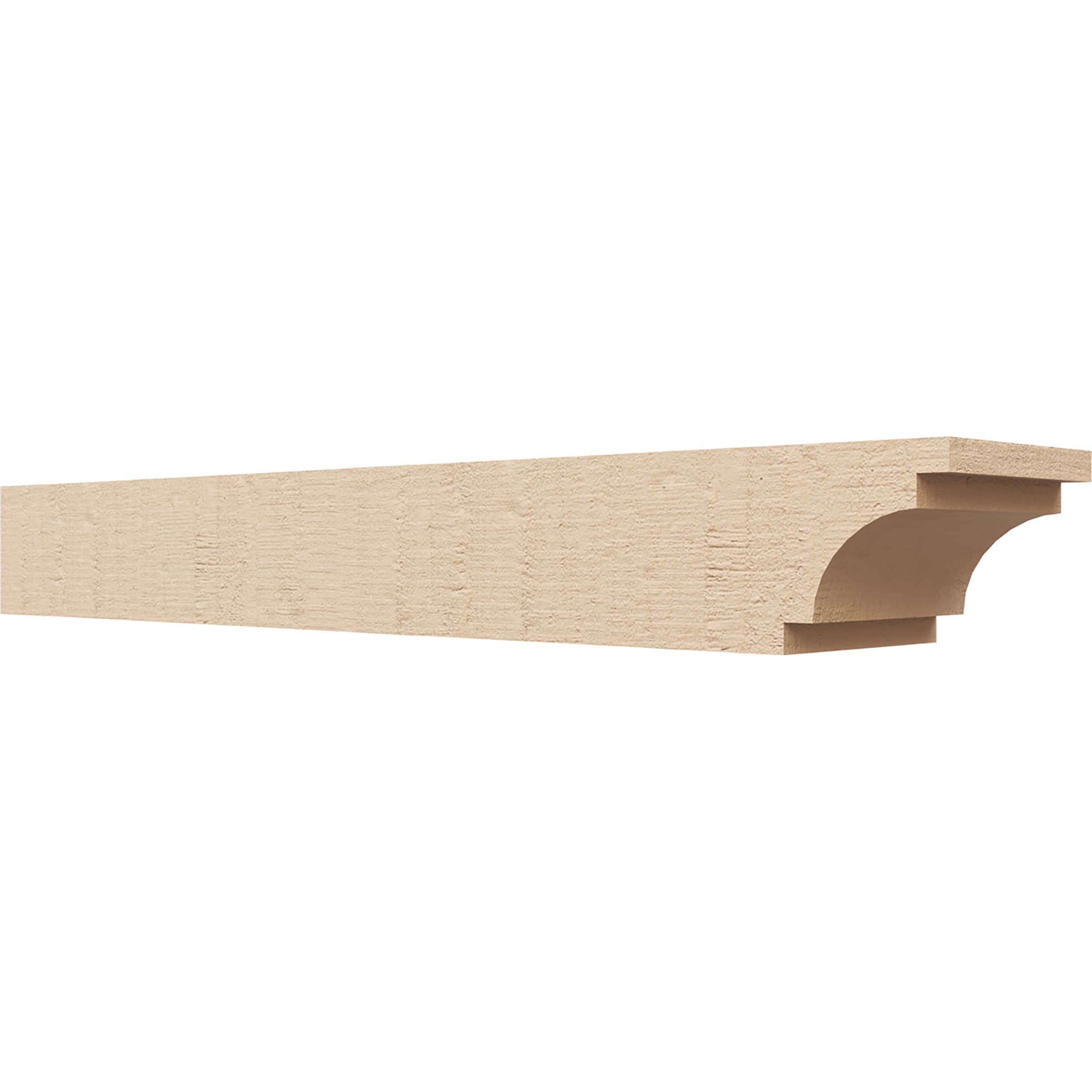 Ekena Millwork RFTU06X04X32MEDRCPR Mediterranean Woodgrain 6-in x 4-in x 32-in Brown Urethane Standard bracket