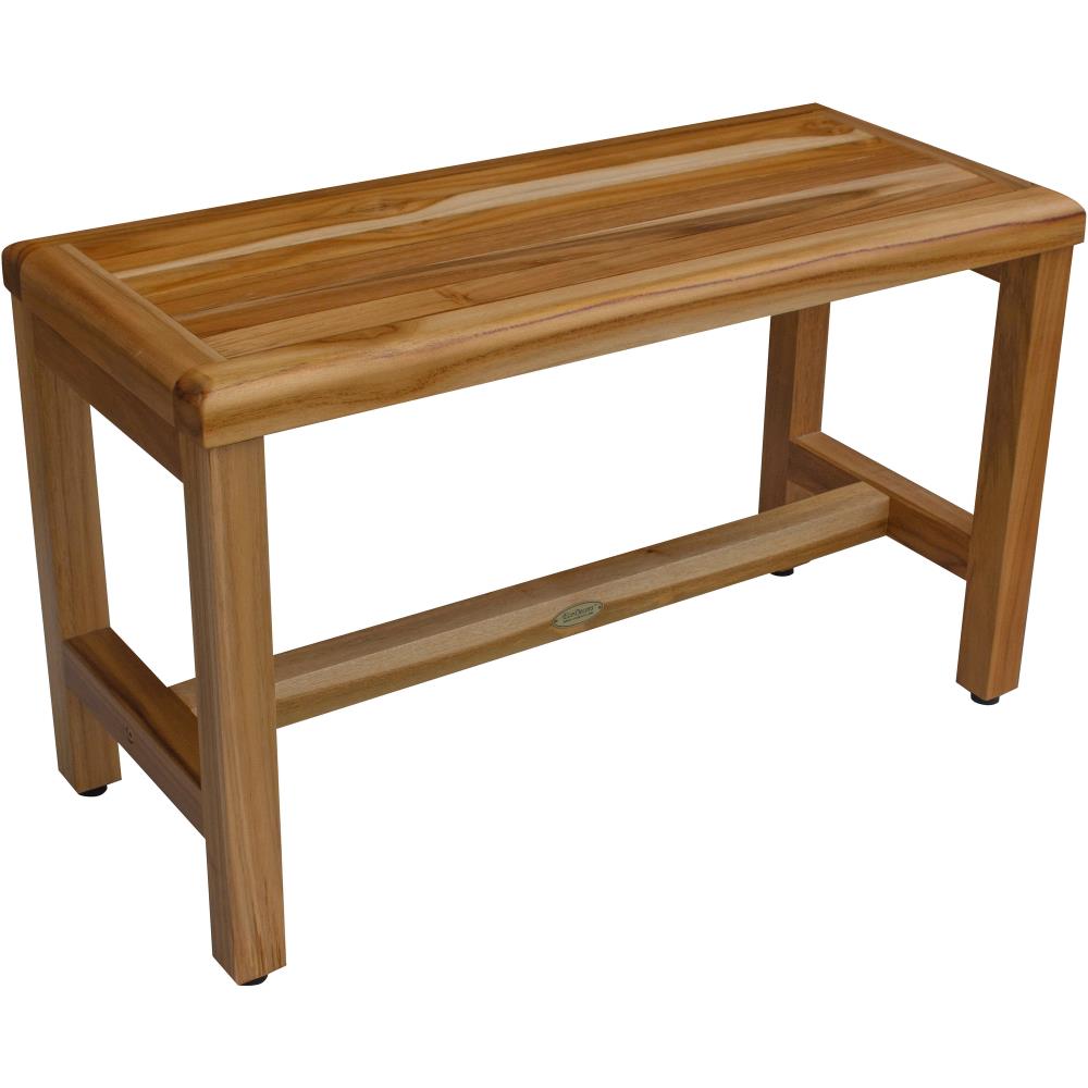 EcoDecors EarthyTeak 30" Solid Teak Wood Shower Bench