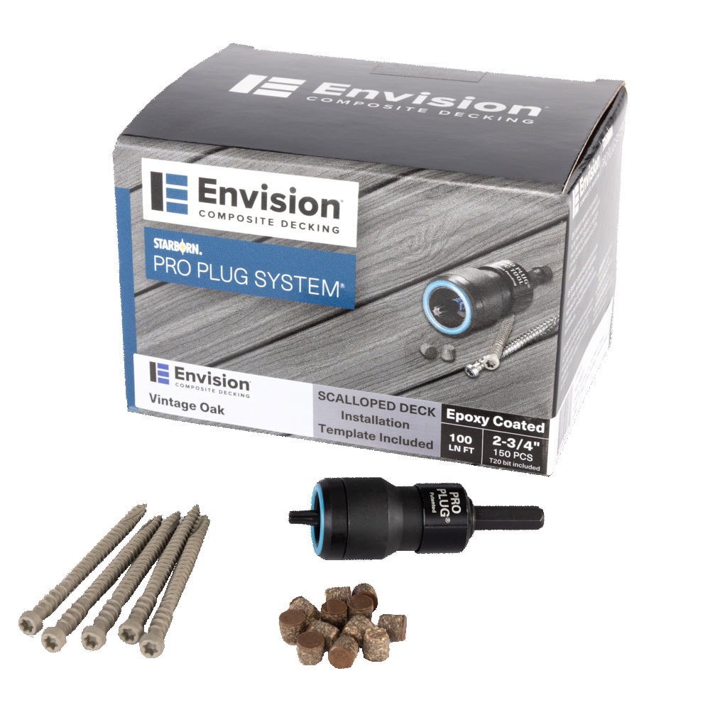 Envision Outdoor Living Products 31004870 Pro Plug 2.75 Inches Vintage Oak Hidden Deck Fastener 100 Linear feet ( 150 -Pack )