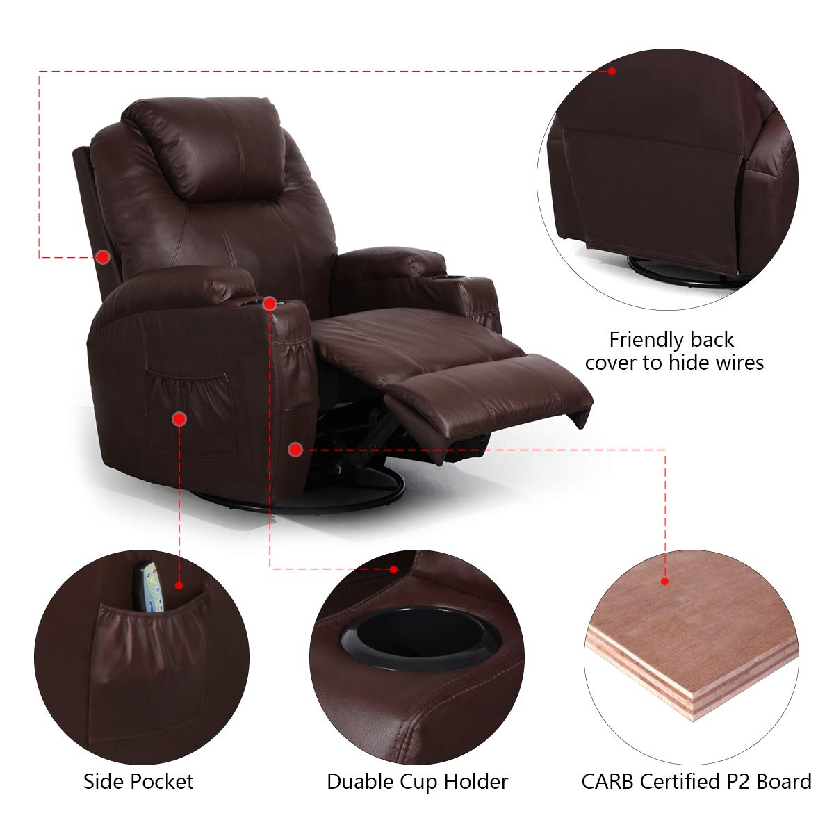 AECOJOY 13003UBR-LS01 recliners - View #6