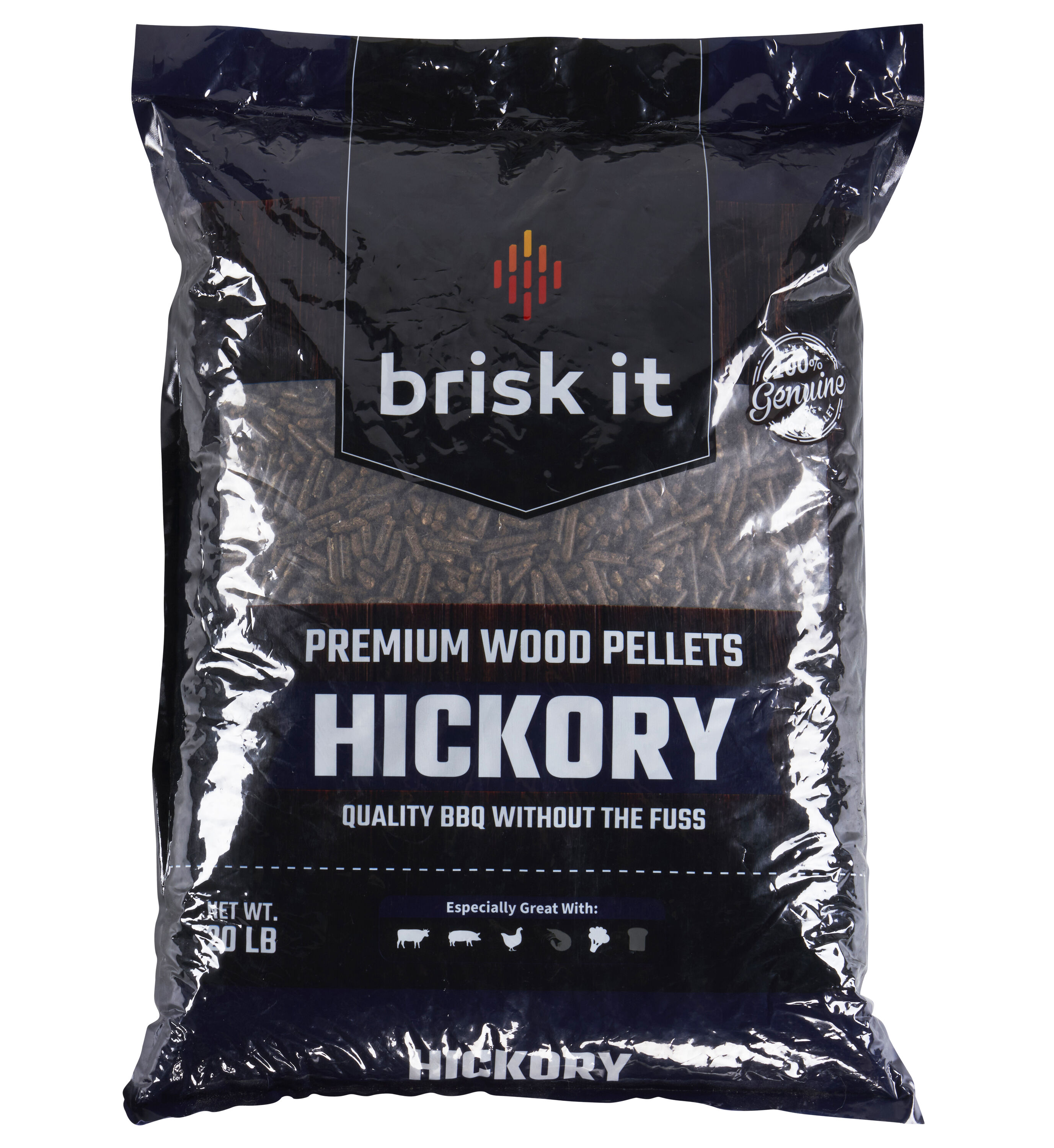 Brisk It WPHK40 Hickory 20-lbs. Wood Pellets