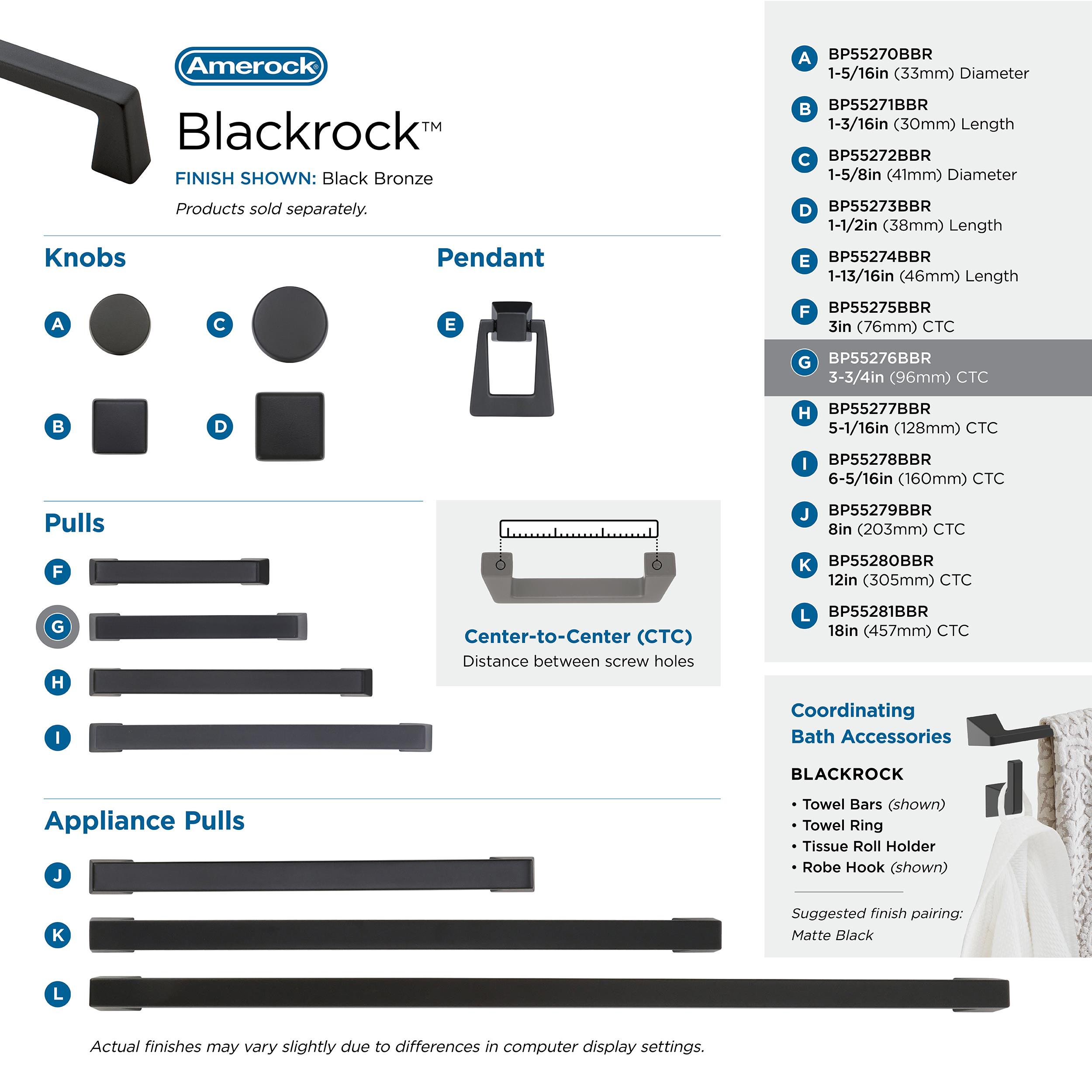 Amerock BP55276BBR Cabinet-Pulls - View #7