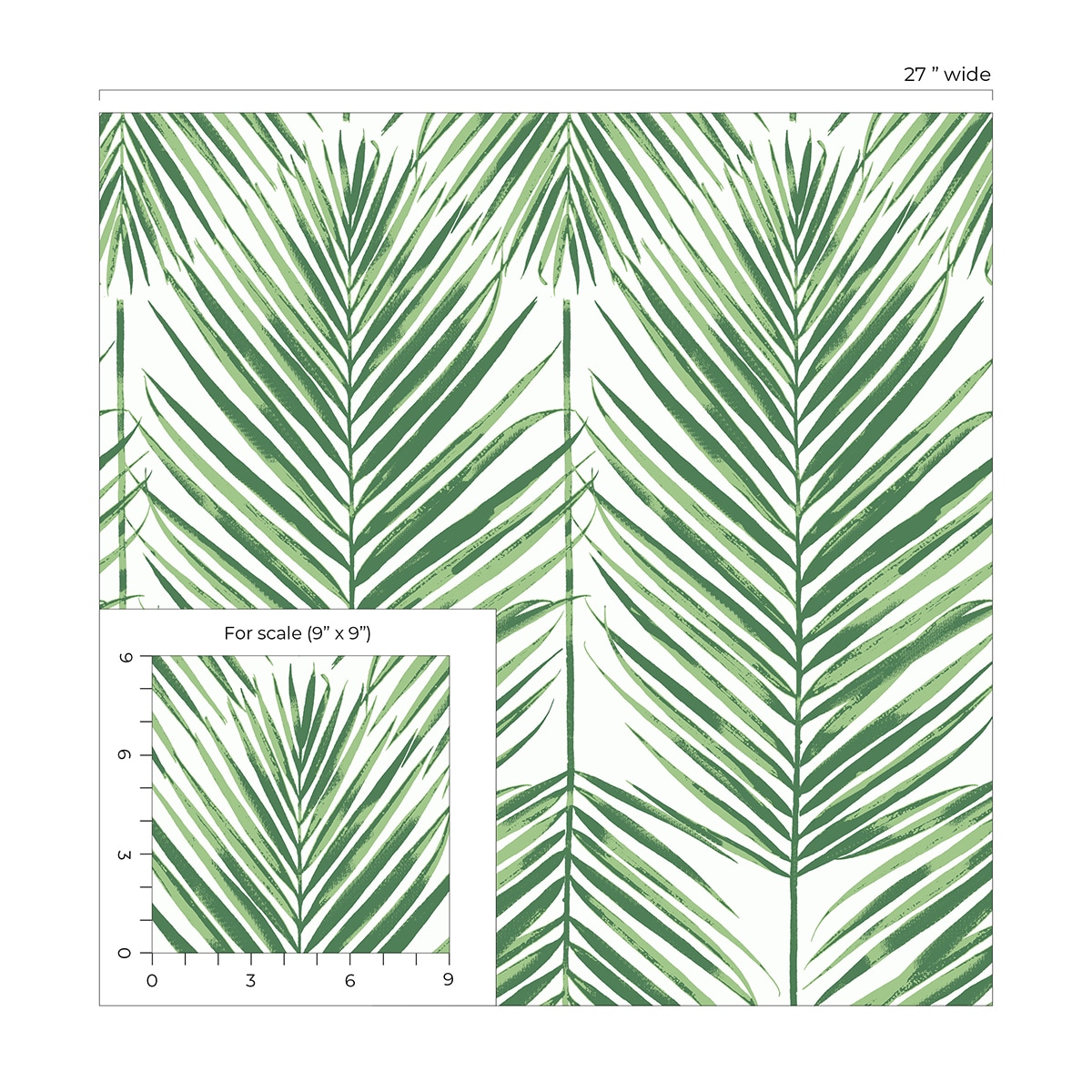 Greenery Vinyl Self-Adhesive Peel and Stick Wallpaper Roll
