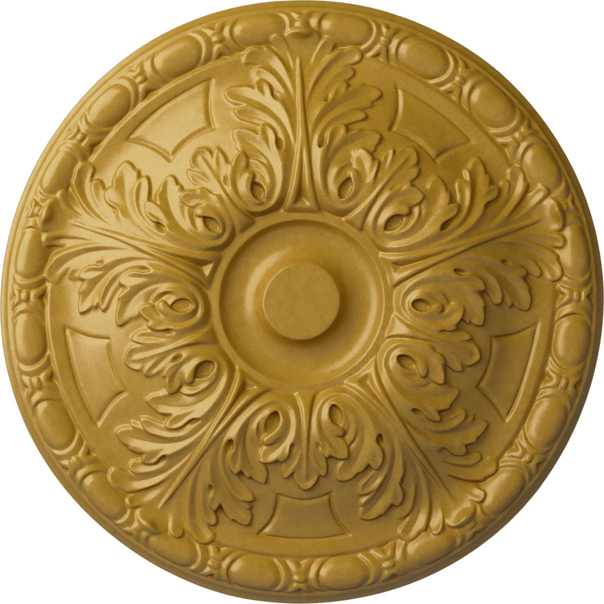 Ekena Millwork CM16GAIGS Granada 15.75-in W x 15.75-in L Painted Iridescent Gold Polyurethane Whole Ceiling Medallion