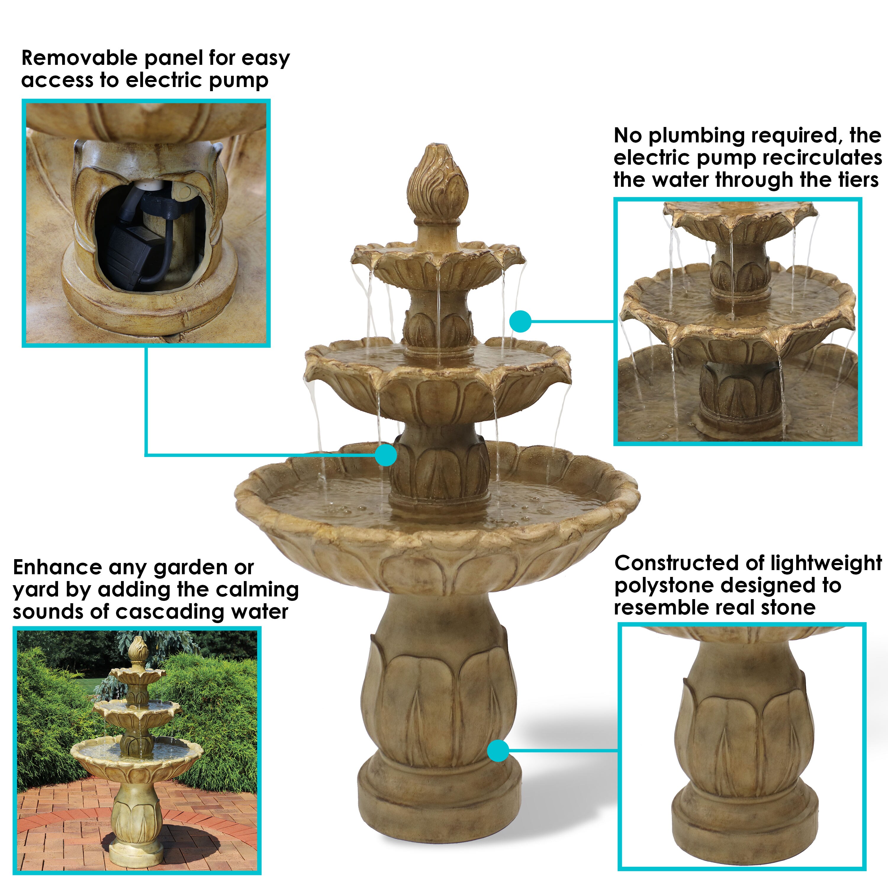 Sunnydaze Decor XCA-131502GDS fountains - View #6