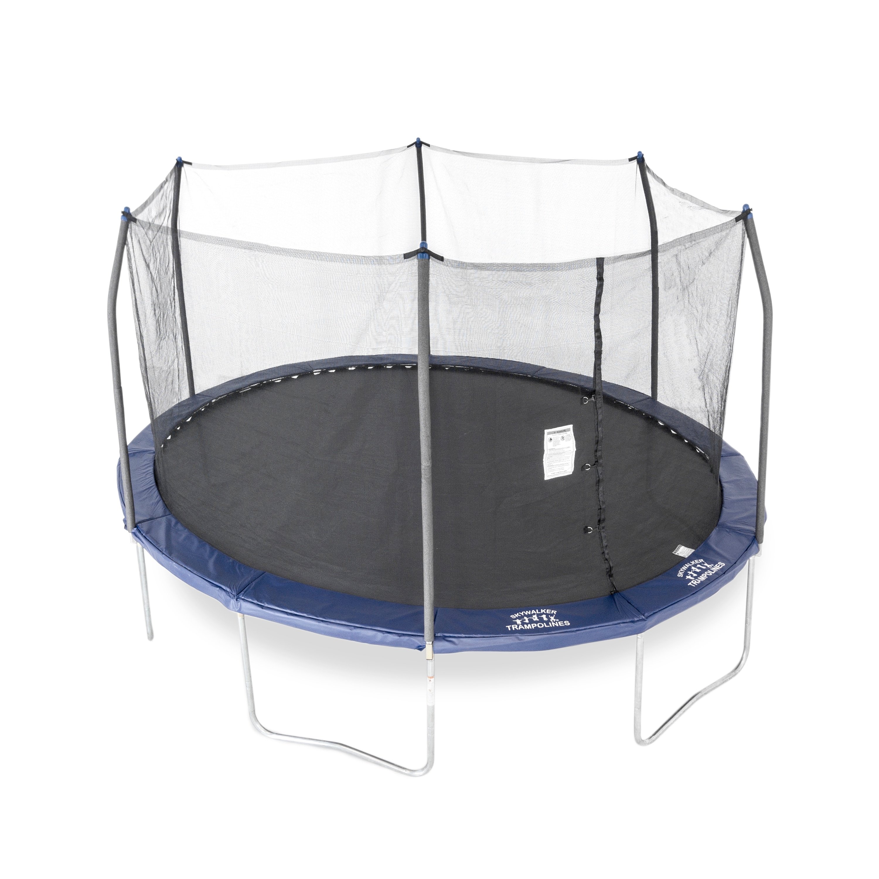 Trampolines 15x13-ft Oval Trampoline Combo with Navy Spring Pad - Outdoor Backyard Trampoline with Enclosure - Blue | - Skywalker SWTCV15N