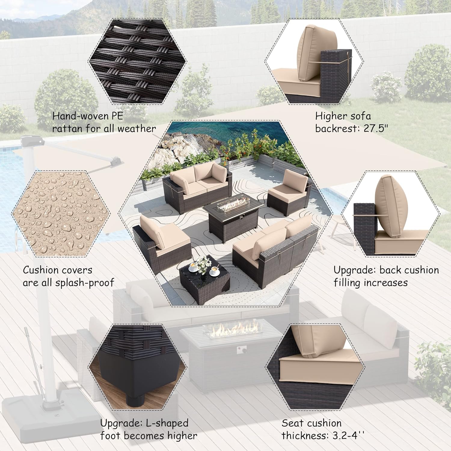 ALAULM LS-7+FP-SAND Patio-Conversation-Sets - View #5
