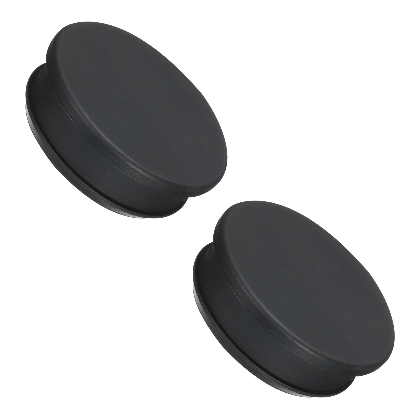 Unique Bargains Silicone Snap in Locking Hole Plugs Rubber Panel Seal Cover Flush Type Panel Round for Kitchen Rubber Bulkheads Waterproof Sealing Plugs 48.6mm/1.91 Inch Mount Dia Black 2pcs