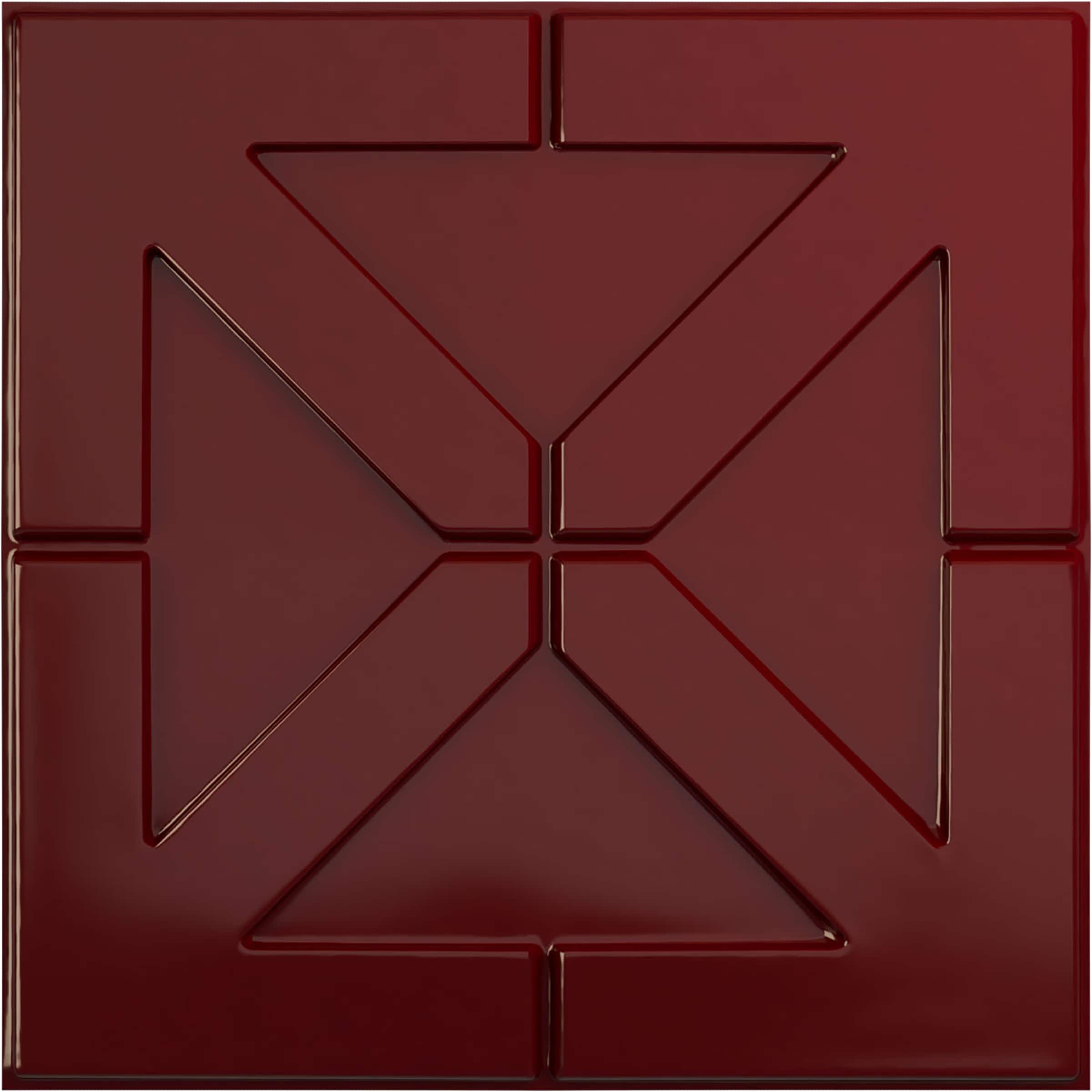 Ekena Millwork WP20X20XAHML-CASE-12 19-5/8-in x 19-5/8-in Embossed Gloss Merlot PVC Wall Panel 12 -Pack