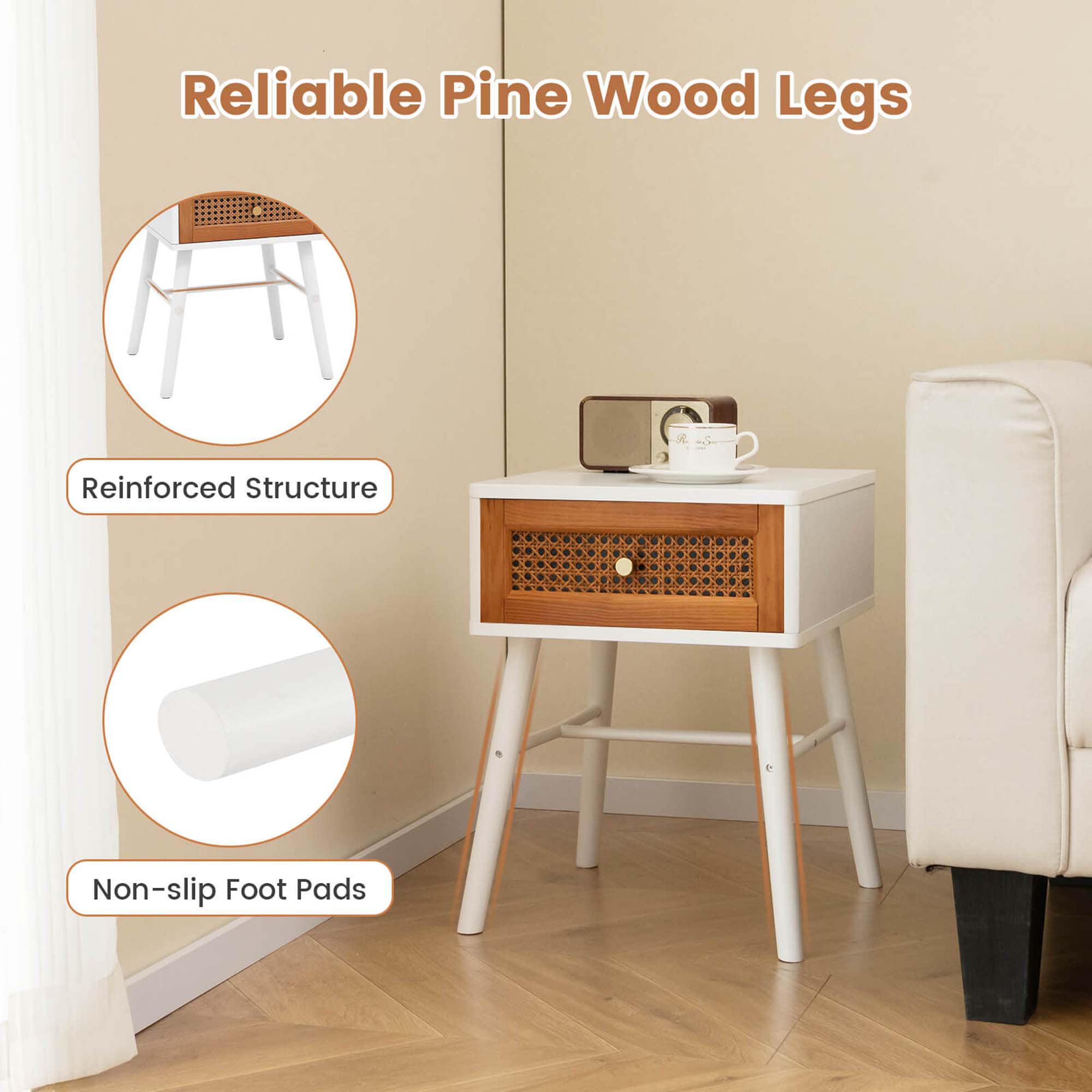 Costway HCST01962 nightstands - View #5