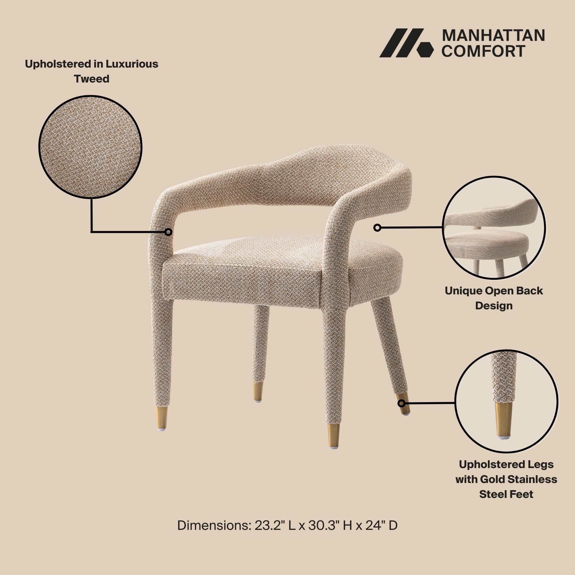 Manhattan Comfort 6-DT05DC093AR-NAGD Dining-Sets - View #4