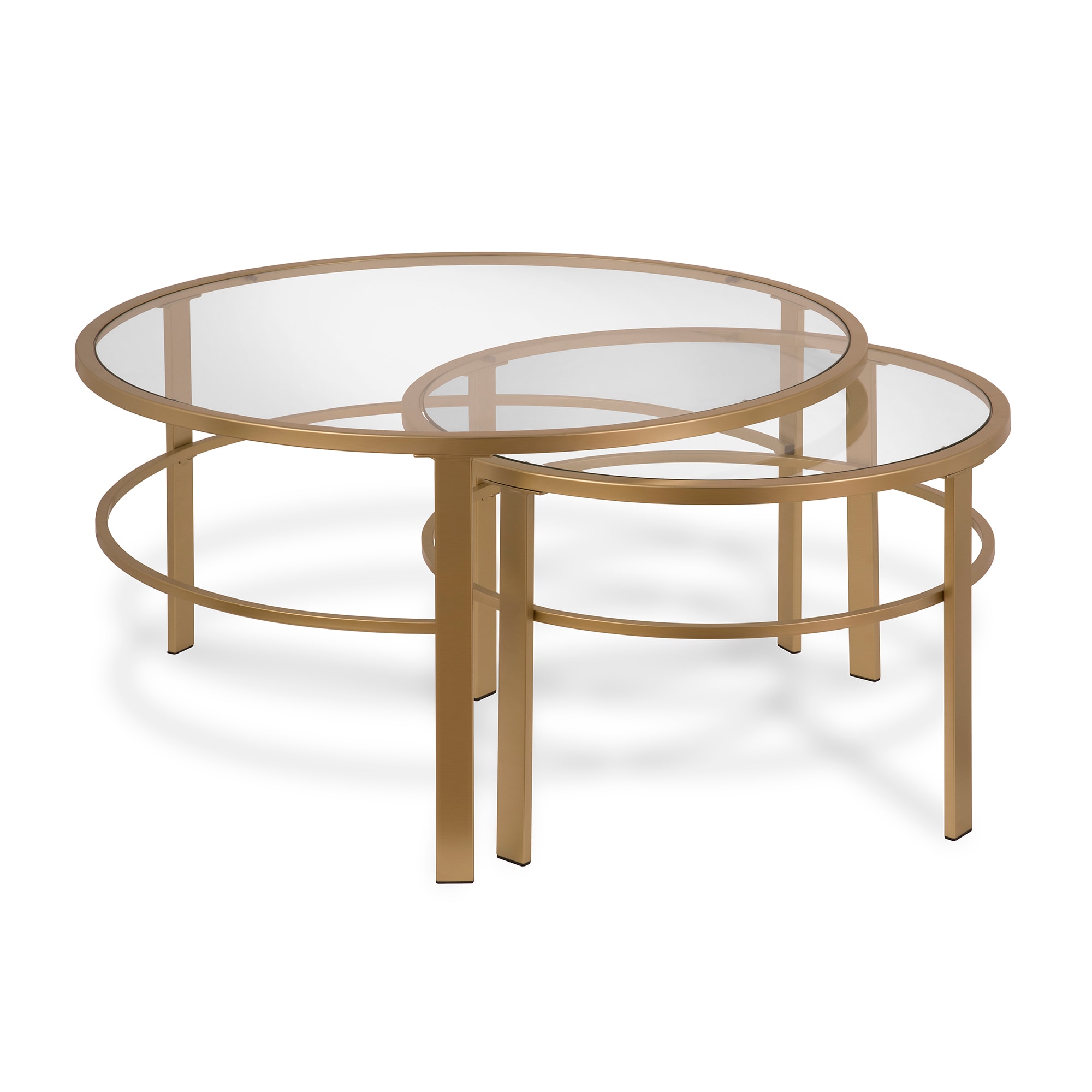 Hailey Home CT0052 Gaia Brass Glass Glam Coffee Table