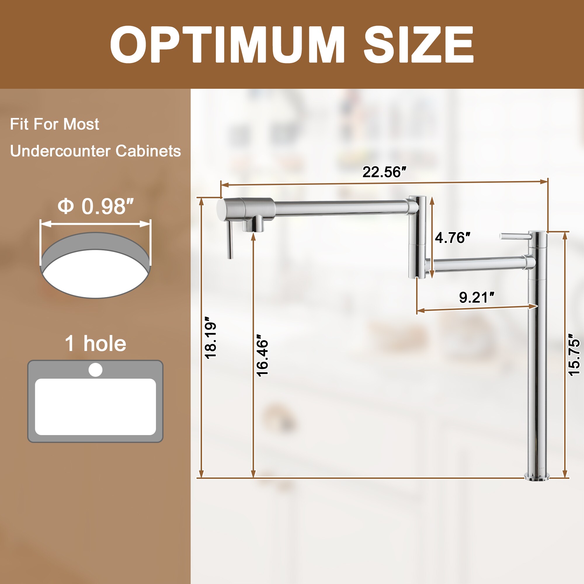 CASAINC KCLT0027-CP Kitchen-Faucets - View #6