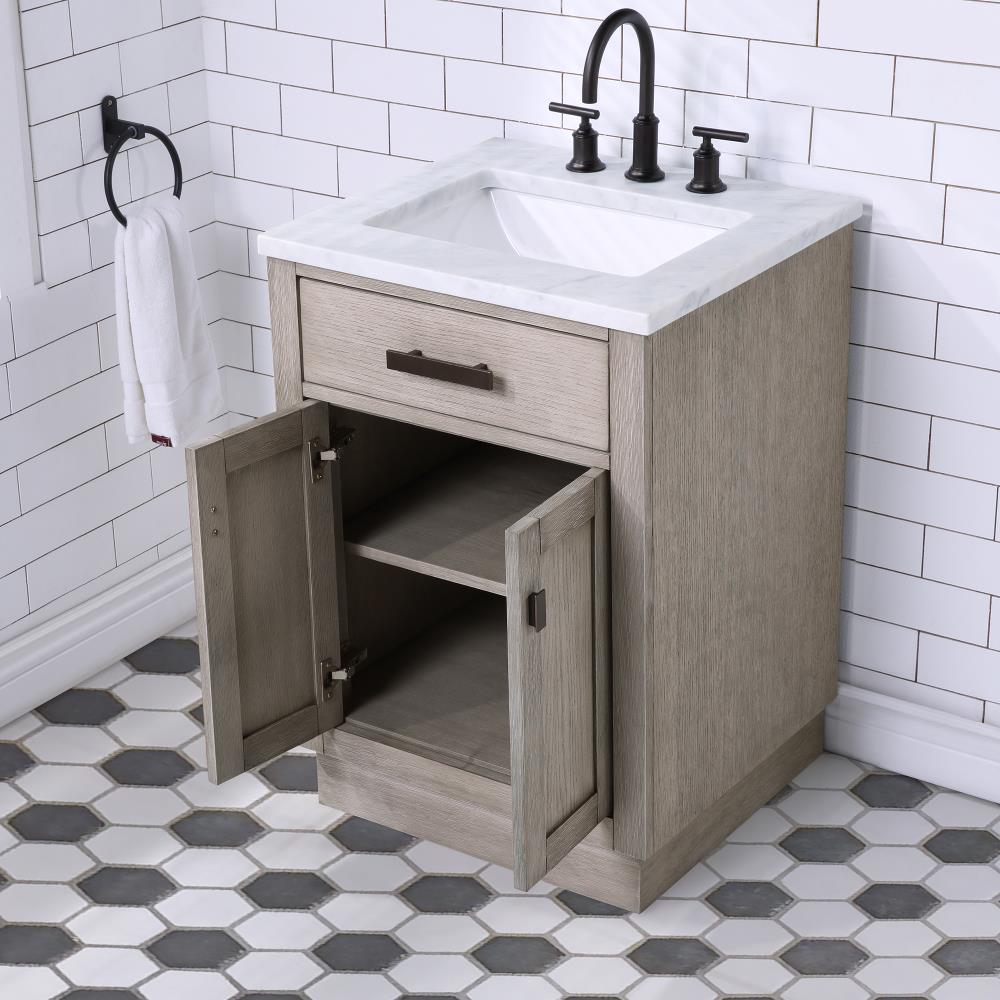 Water Creation Chestnut 24-in Grey Oak Undermount Single Sink Bathroom ...