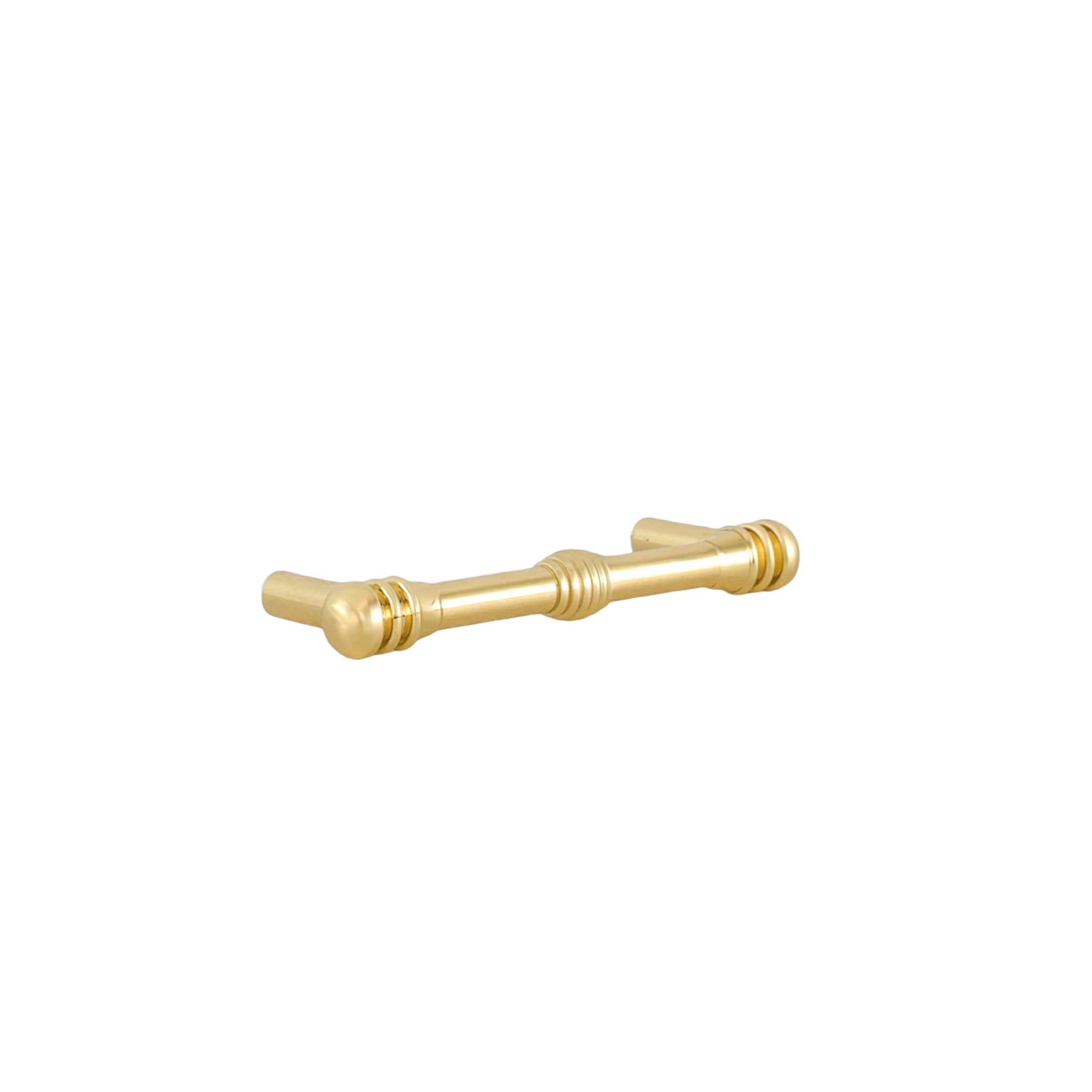 Sumner Street Home Hardware Charlotte 3-1/4-in , 82mm Center to Center Polished Gold Cylindrical Bar #RL005958