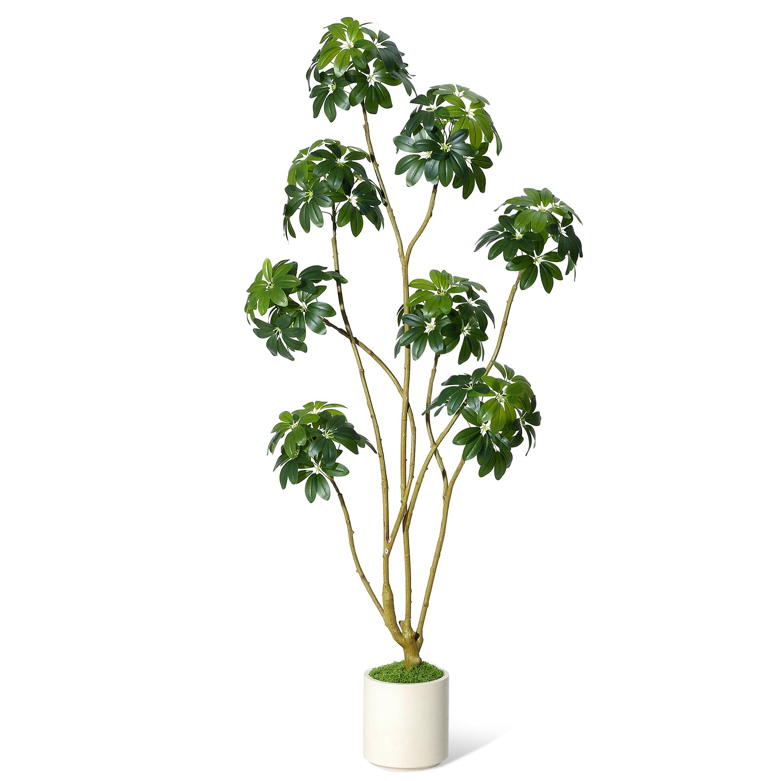 GarveeLife Realistic Artificial Schefflera Tree Faux Indoor Plant with ...