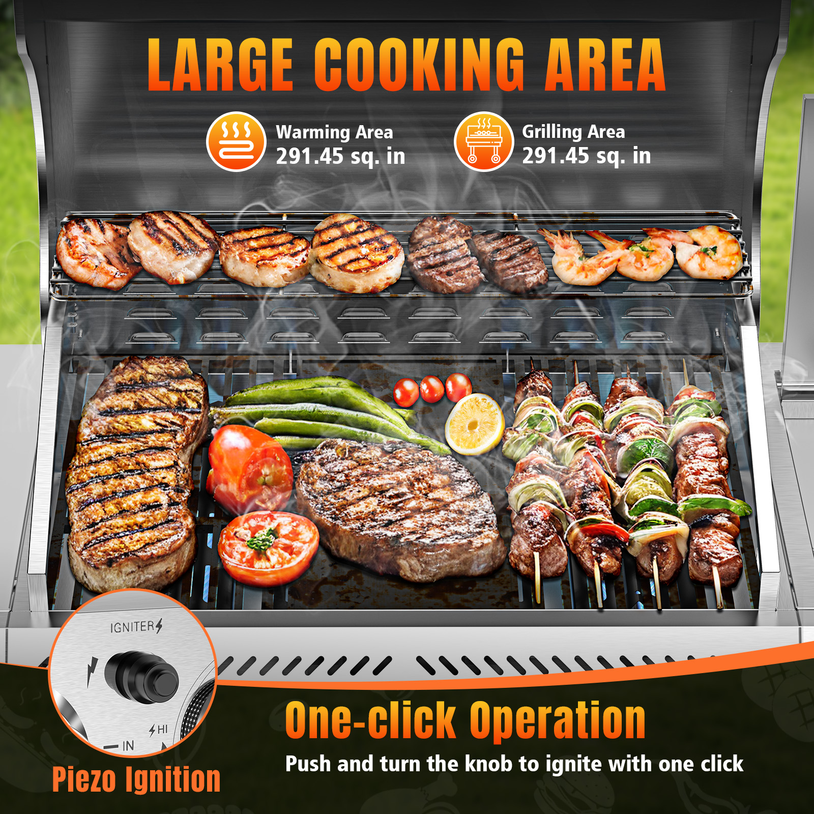 COWSAR LSG01GG41B Gas-Grill - View #3