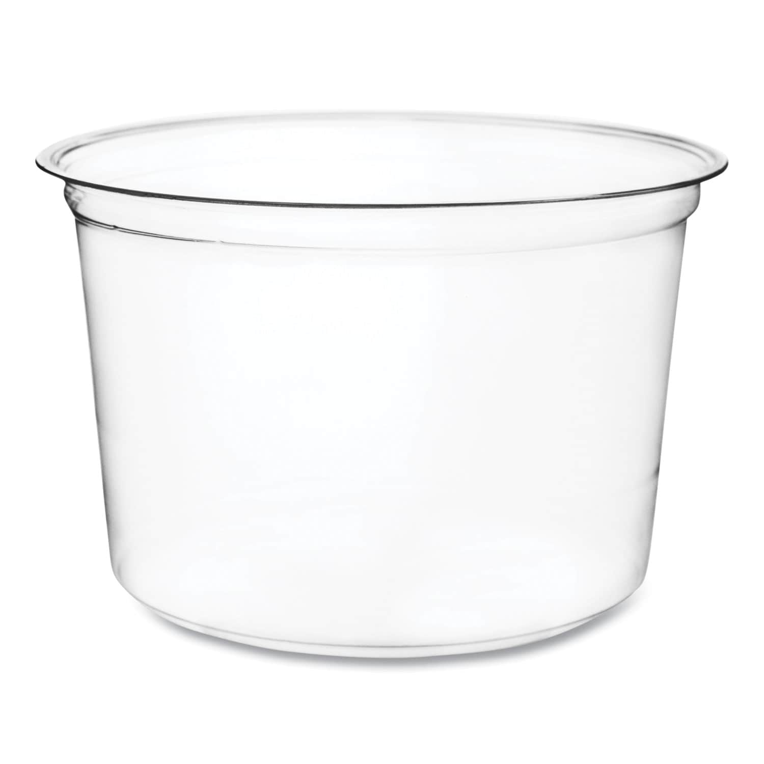 Vegware ESNVEGCFDC16 Round Deli Pots Compostable 16 oz 4.6 Diameter x 3 Inch h Clear Plastic 500 per Carton