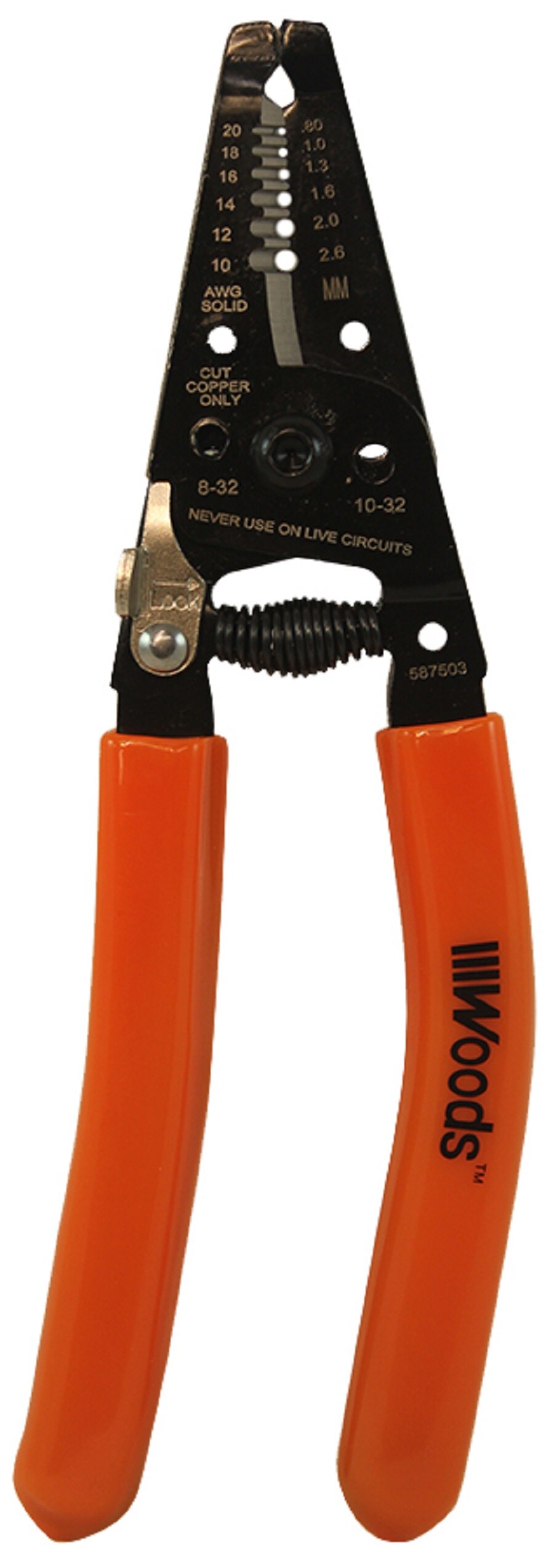 Woods 58750040 8-inch Terminal Crimper or Cutter 10-22 AWG Solid Insulated and for sale online 