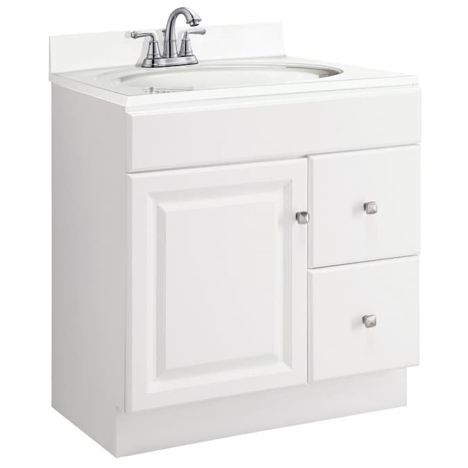 White Bathroom Vanity Cabinet, 30 Bath Vanity Without Top