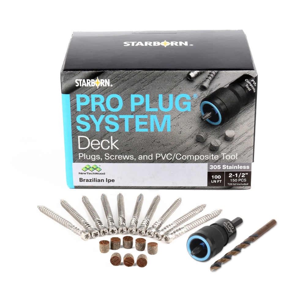 NewTechWood IP-150-SS-PP #10 x 2-1/2-in Composite Deck Screws ( 150 -Per Box )