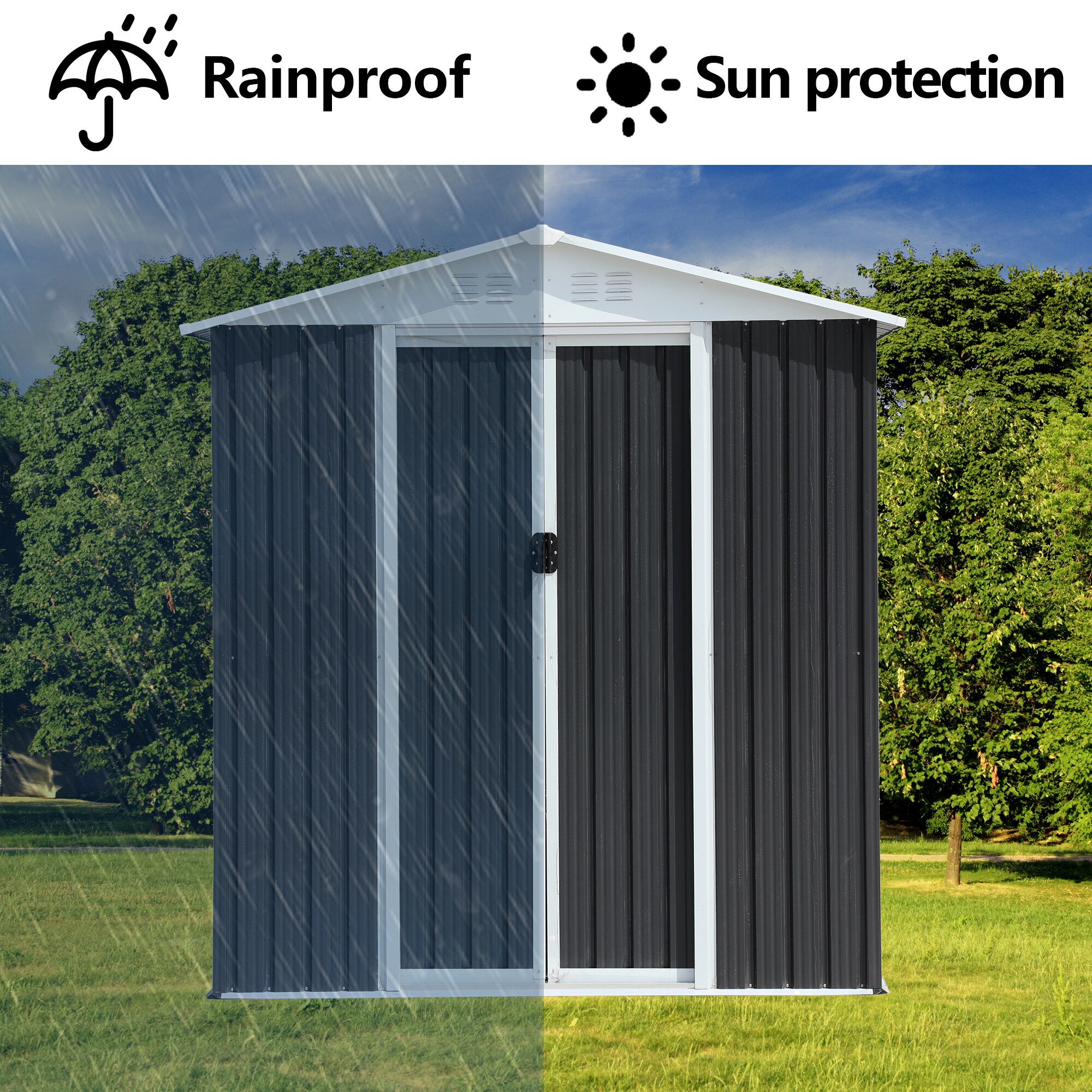 Wooakway FXLS0604-512Z242 Metal-Storage-Buildings-Sheds - View #3