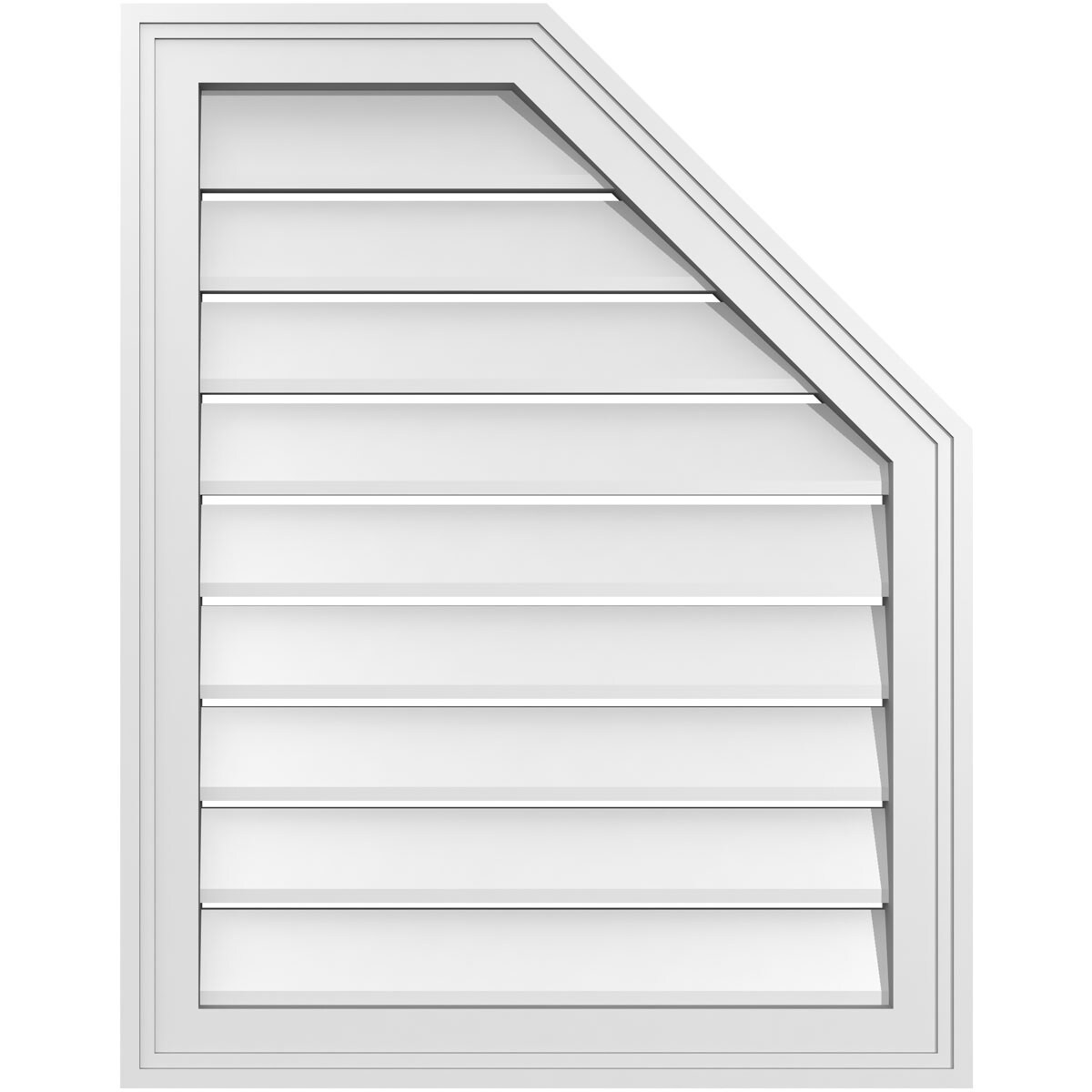 Ekena Millwork GVPOR22X2802SF 22-Inches x 28-Inches Off-white Octagon PVC Gable Louver Vent