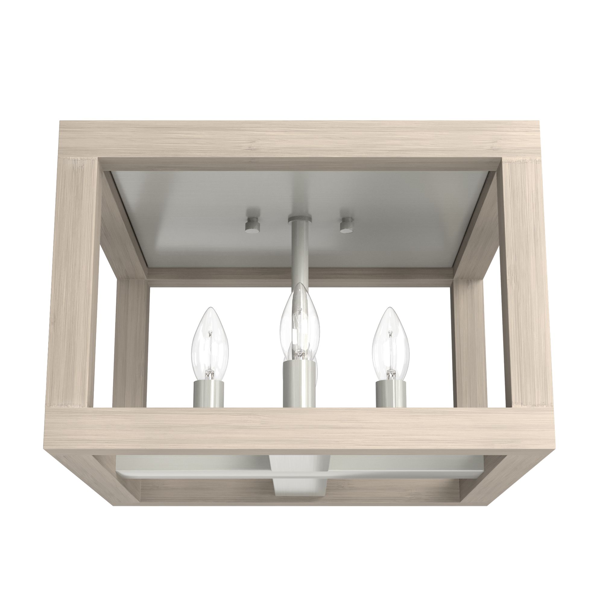 Hunter 19089 Squire Manor 4.0 -Light 12.0-in Brushed Brown Flush Mount Light