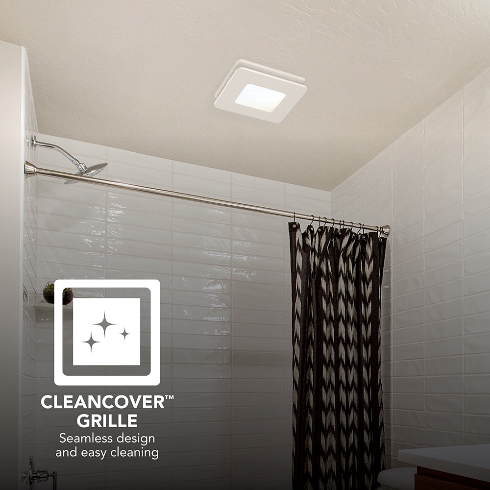 Broan 1.5-Sone 80-CFM White Lighted Bathroom Fan, ENERGY STAR