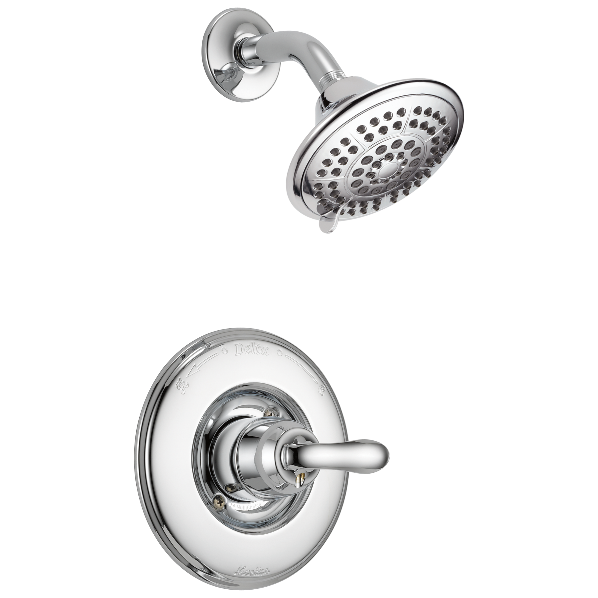 Delta Linden Chrome 1-handle Multi-function Round Shower Faucet Valve ...