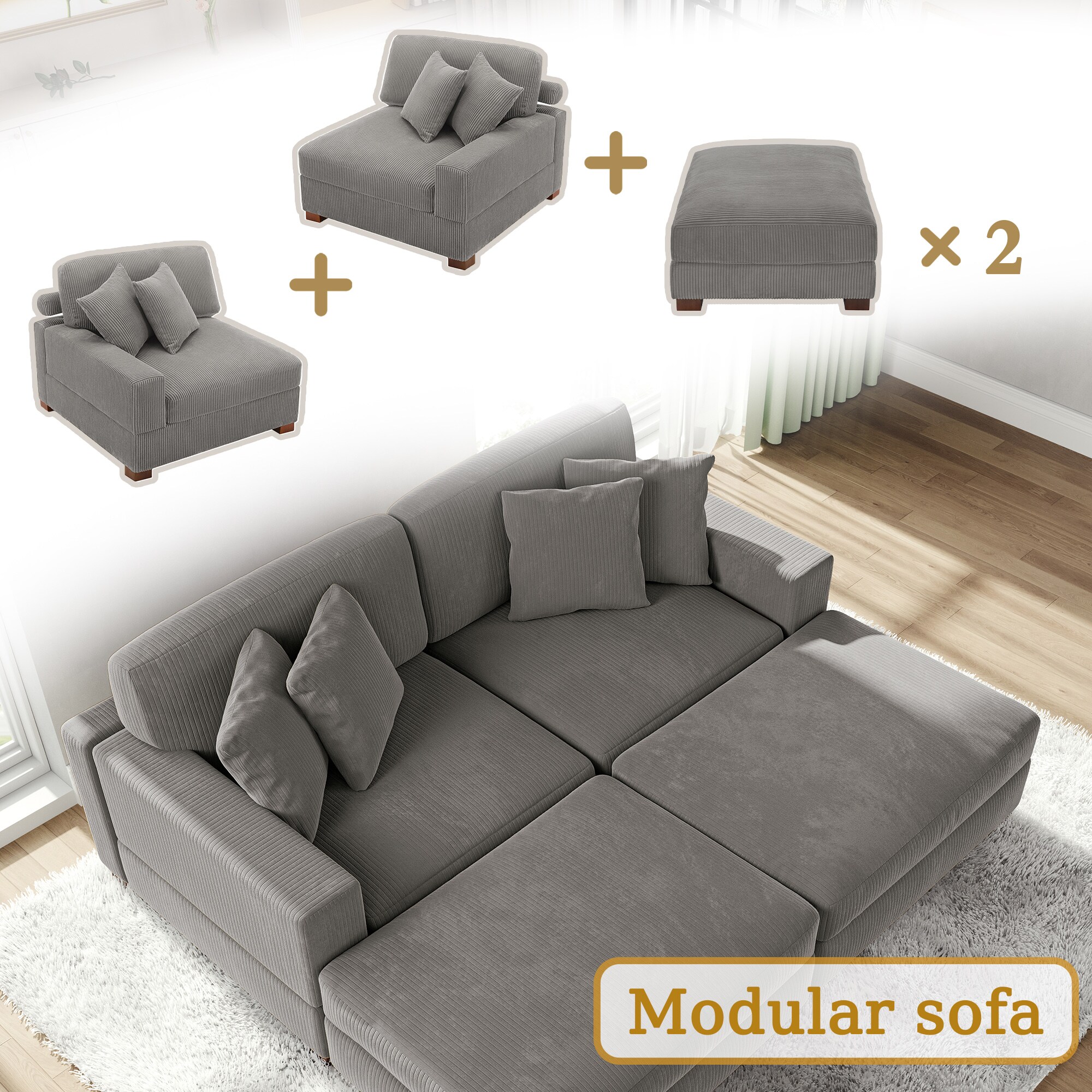 Dreamsidea CS7-LGY-L-R-OTX2 Sofas-Loveseats - View #8
