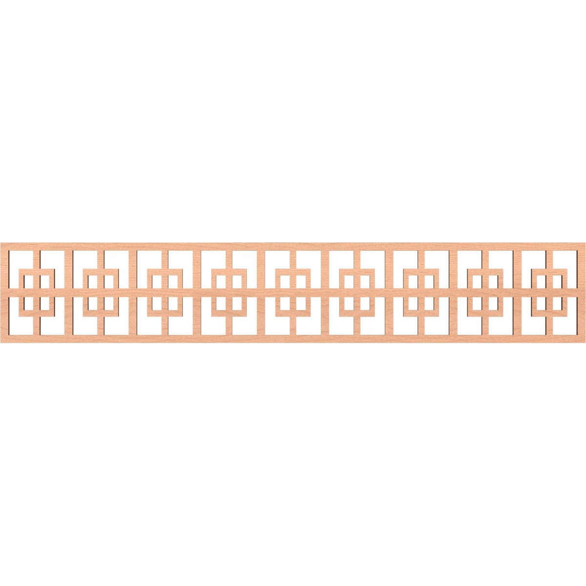 Ekena Millwork MLDA08X46CMBAL Cambridge Fretwork Flat Trim 8-in x 3.89-ft Alder Brown Unfinished 2155884 Pierced Wall Panel Moulding