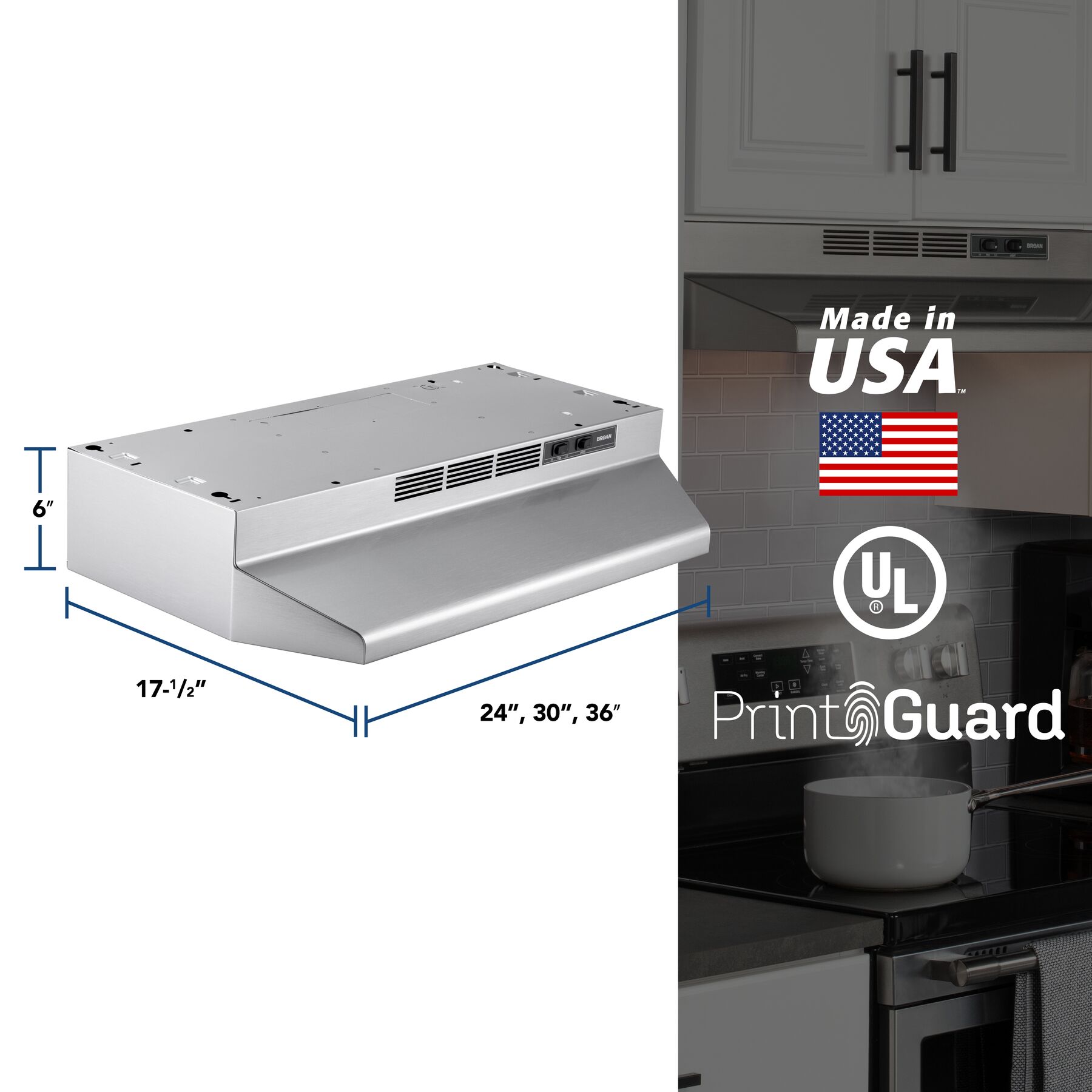 Broan 4130SF Undercabinet-Range-Hoods - View #6