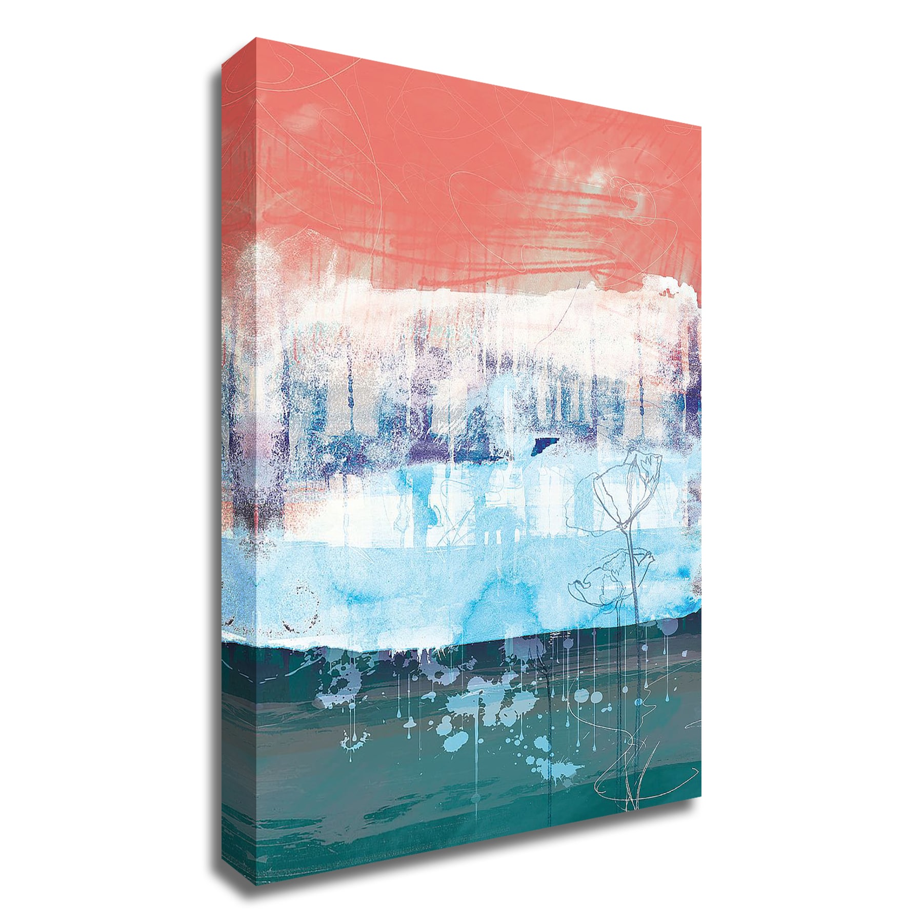 Tangletown Fine Art 8D1971DC-2436 Unexpected Bloom No. 1 Louis Duncan-he 36-in H x 24-in W Abstract Print on Canvas