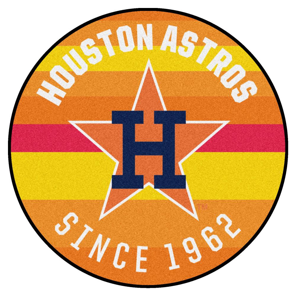 Open Road Brands Houston Astros Round Baseball Metal Sign 90182273