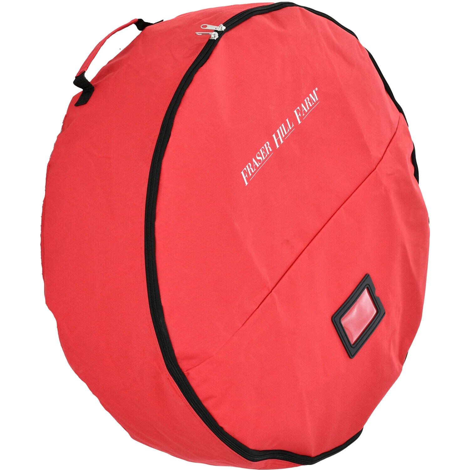 Fraser Hill Farm FFSBWR030-RD 30-in x 8-in Red Polyester Collapsible Wreath Storage Container (Accommodates Wreath Diameter Up to 30-in)