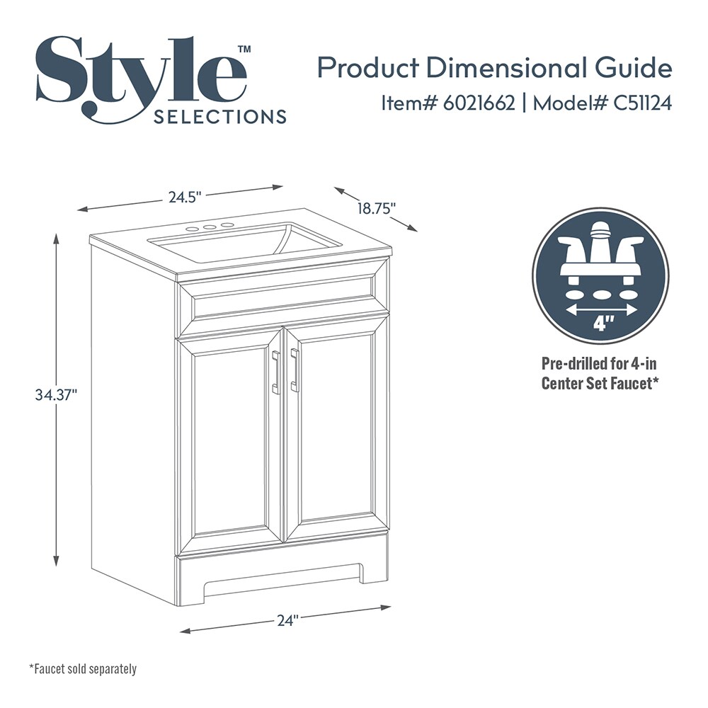 Style Selections C51124 Bath-Vanity-Combo - View #4