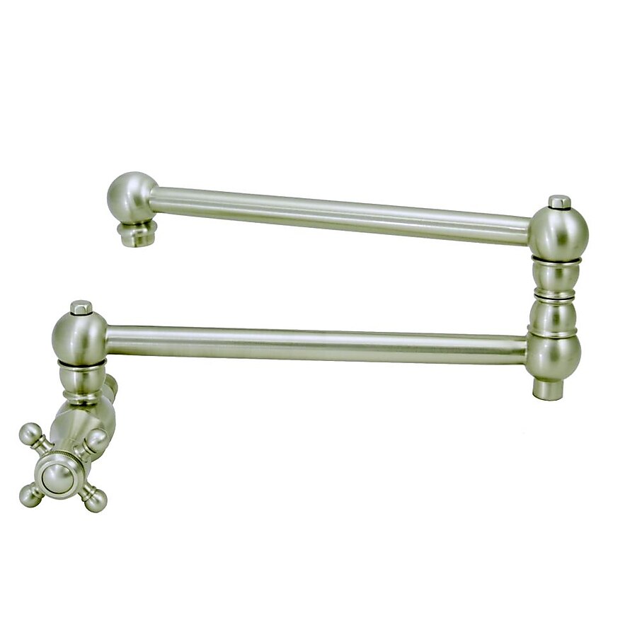 Mico Designs Pot Filler Satin Nickel 1-Handle Wall-Mount Pot Filler Handle Kitchen Faucet Mico Designs Pot Filler Satin Nickel 1-Handle Wall-Mount Pot Filler Handle Kitchen Faucet