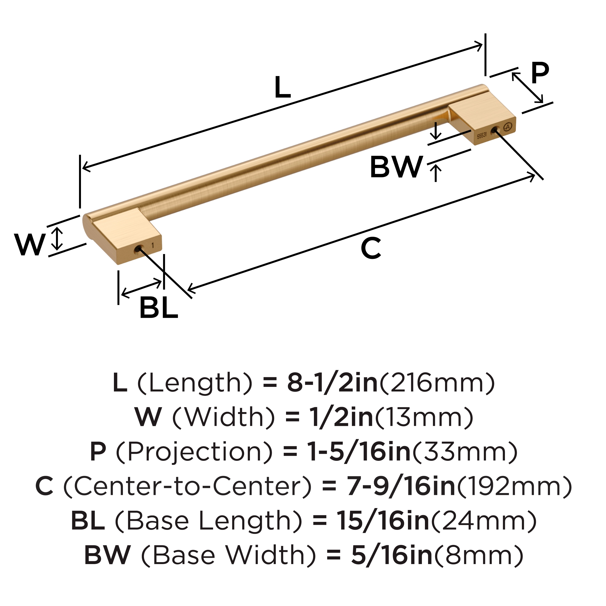 Amerock BP55531CZ Cabinet-Pulls - View #3