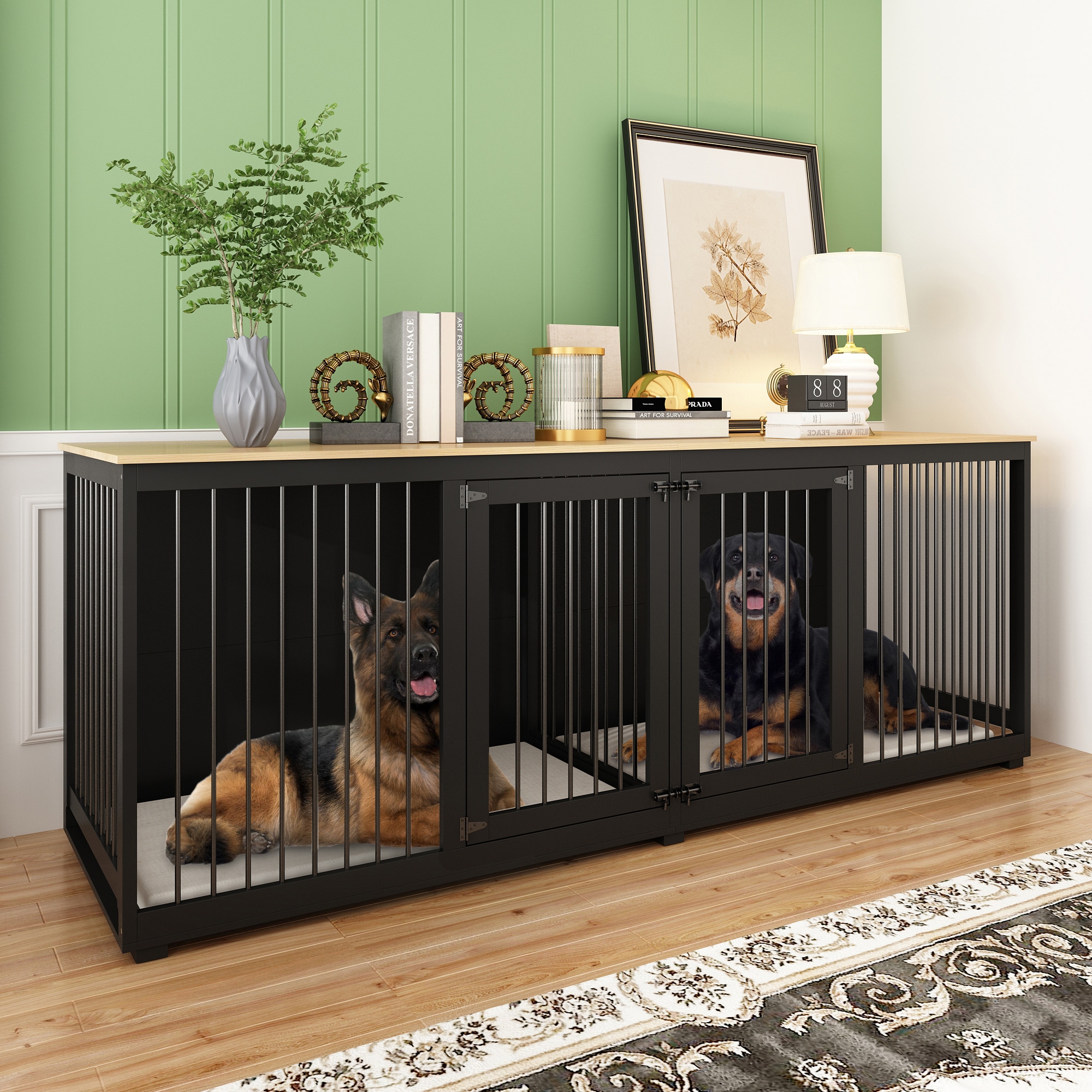 MIDHAM KF150195-03+04 Composite Indoor Large Dog House