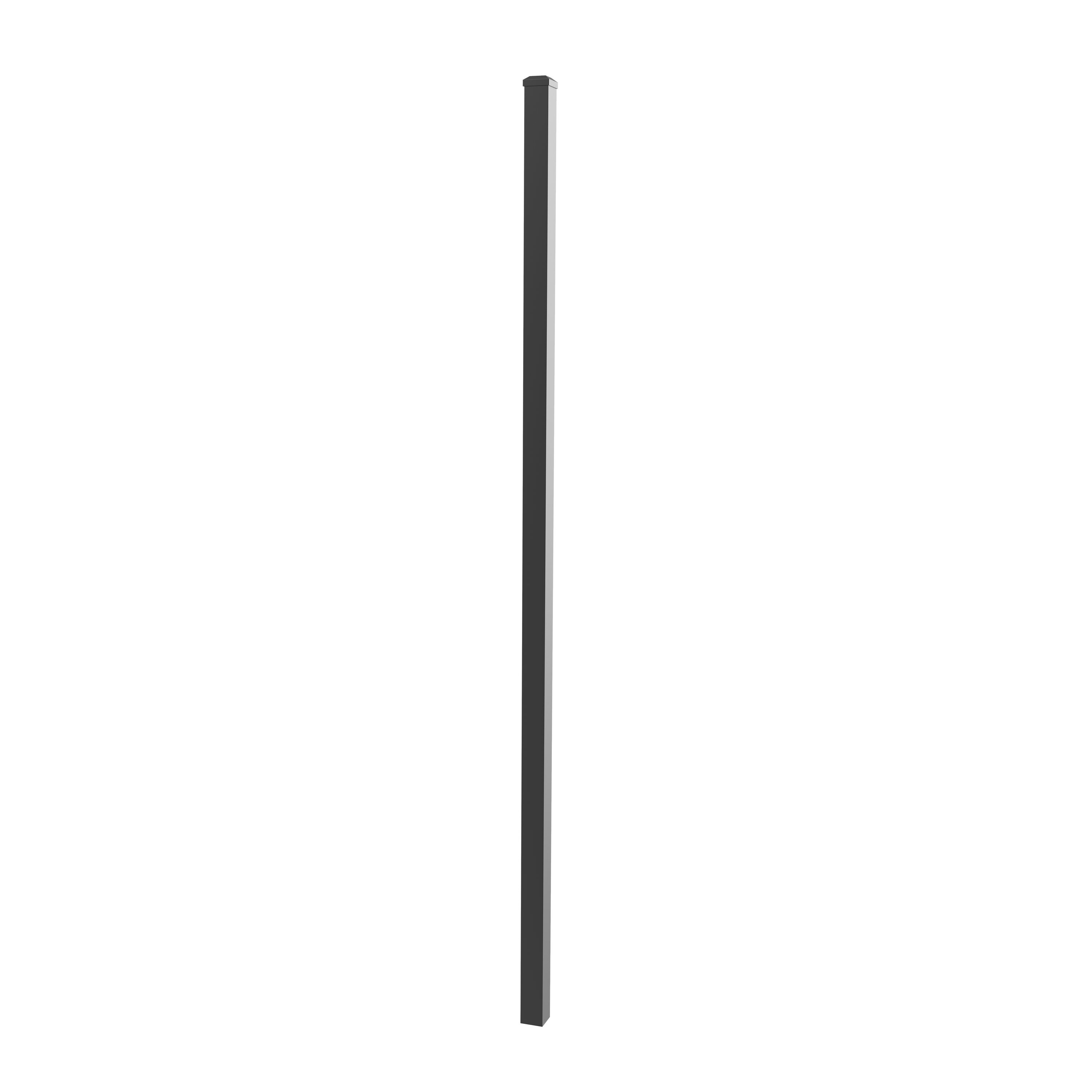 Deckorators 555780 7-ft H x 2-in W Textured Black Aluminum Decorative Universal Spaced picket Fence post