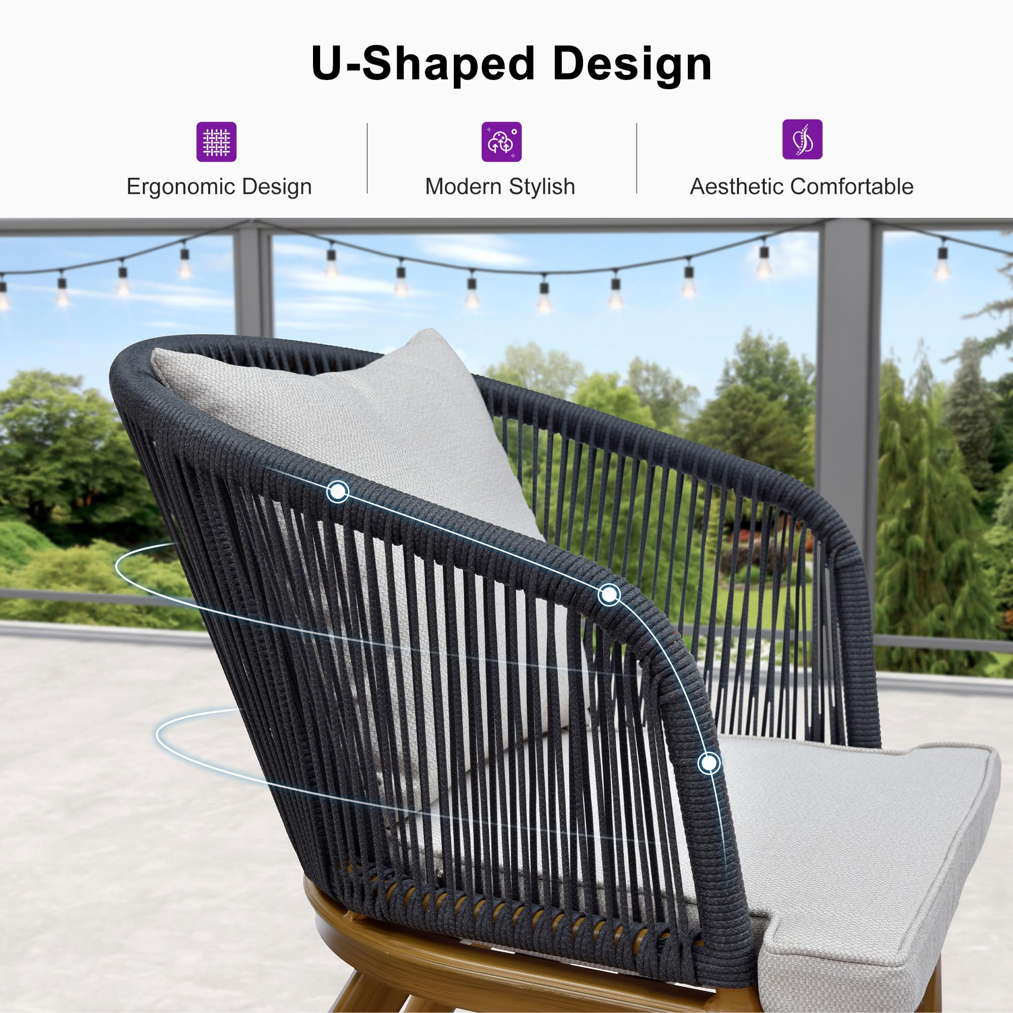 PURPLE LEAF LS06-DSYM09-AW-205-1 Patio-Dining-Sets - View #4