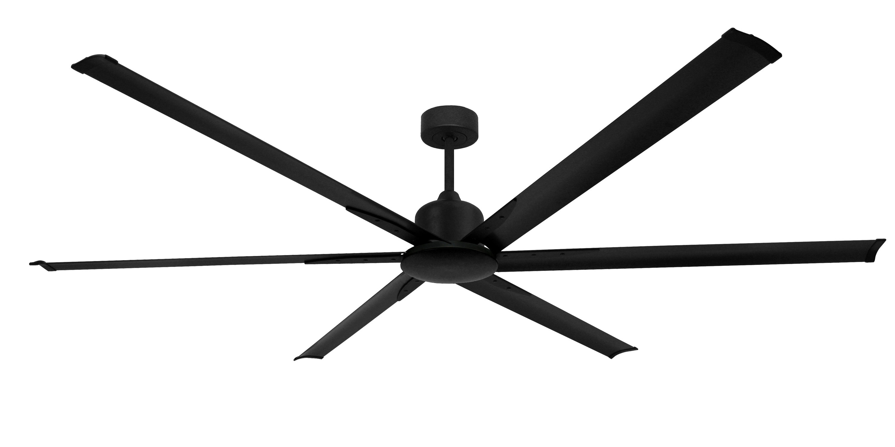 TroposAir 88259+88290 Titan 84-in Outdoor Matte Black with Matte Black Blades Ceiling Fan Light Kit Compatible - Remote Included ( 6 -Blade )